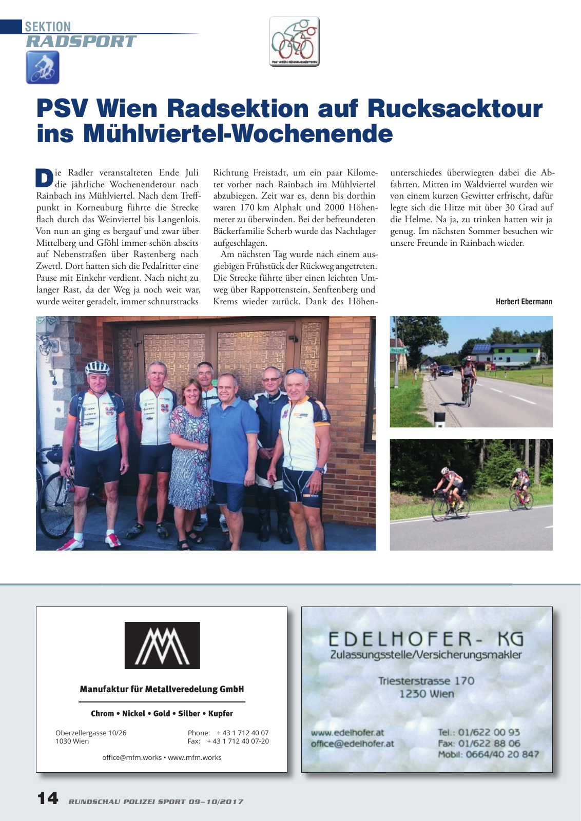 Vorschau Rundschau Polizei Sport 09-10/2017 Seite 14