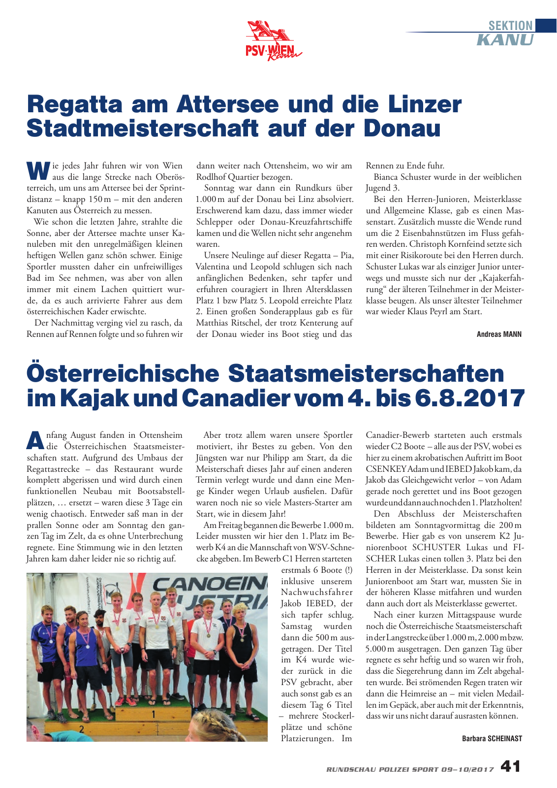 Vorschau Rundschau Polizei Sport 09-10/2017 Seite 41