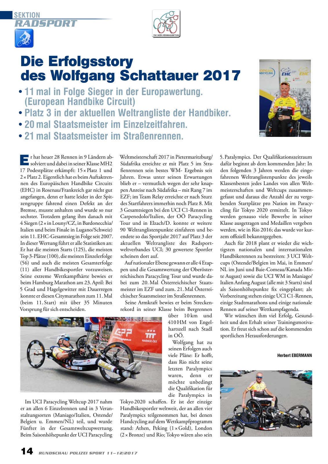 Vorschau Rundschau Polizei Sport 11-12/2017 Seite 14