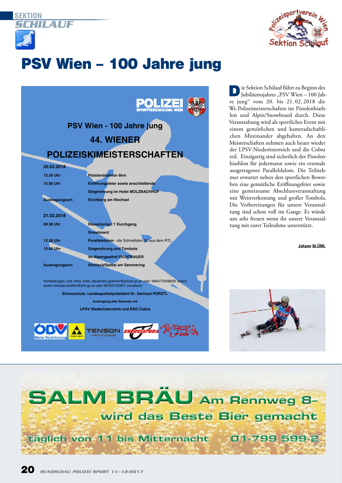 Vorschau Rundschau Polizei Sport 11-12/2017 Seite 20