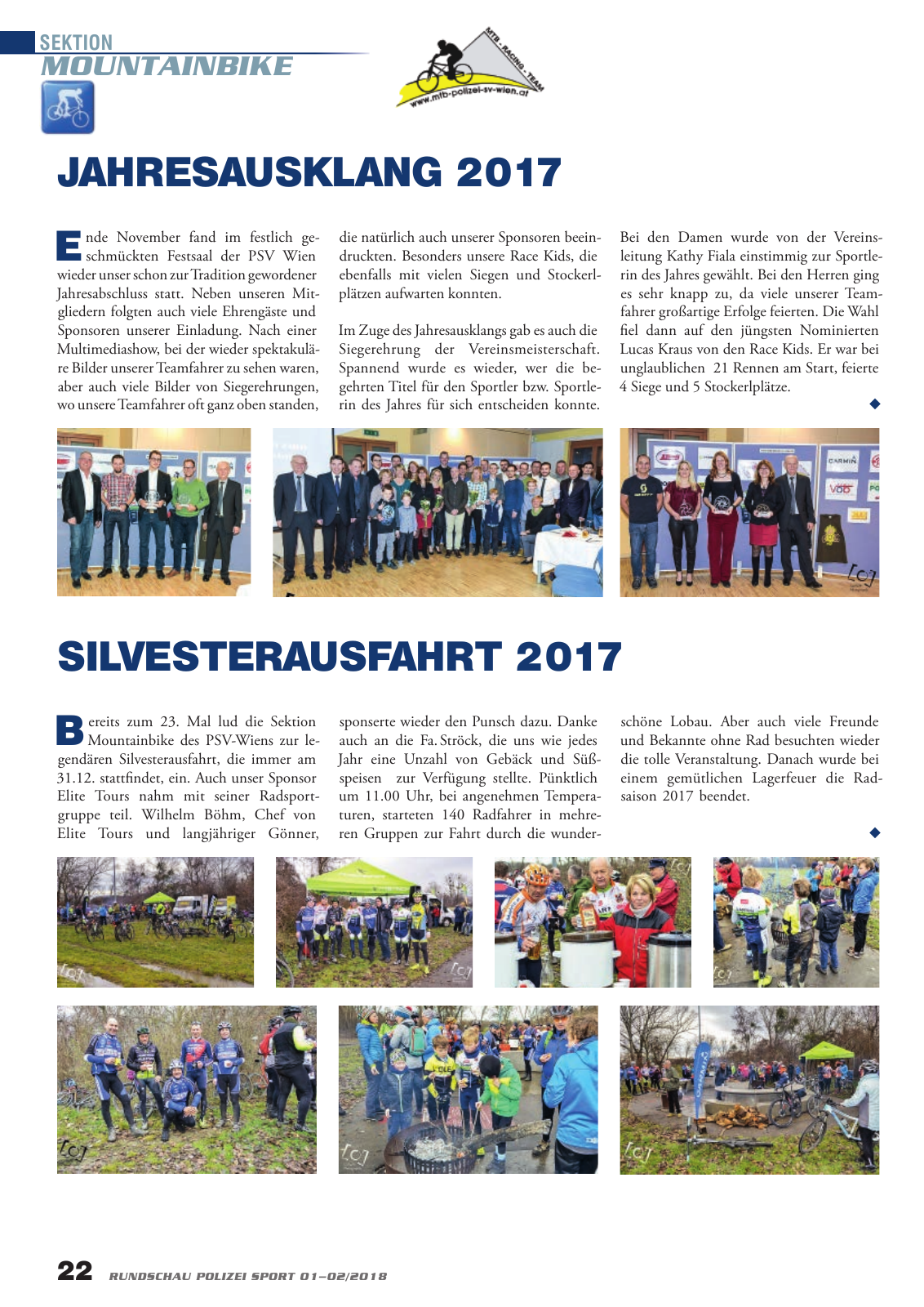 Vorschau Rundschau Polizei Sport 01-02/2018 Seite 22
