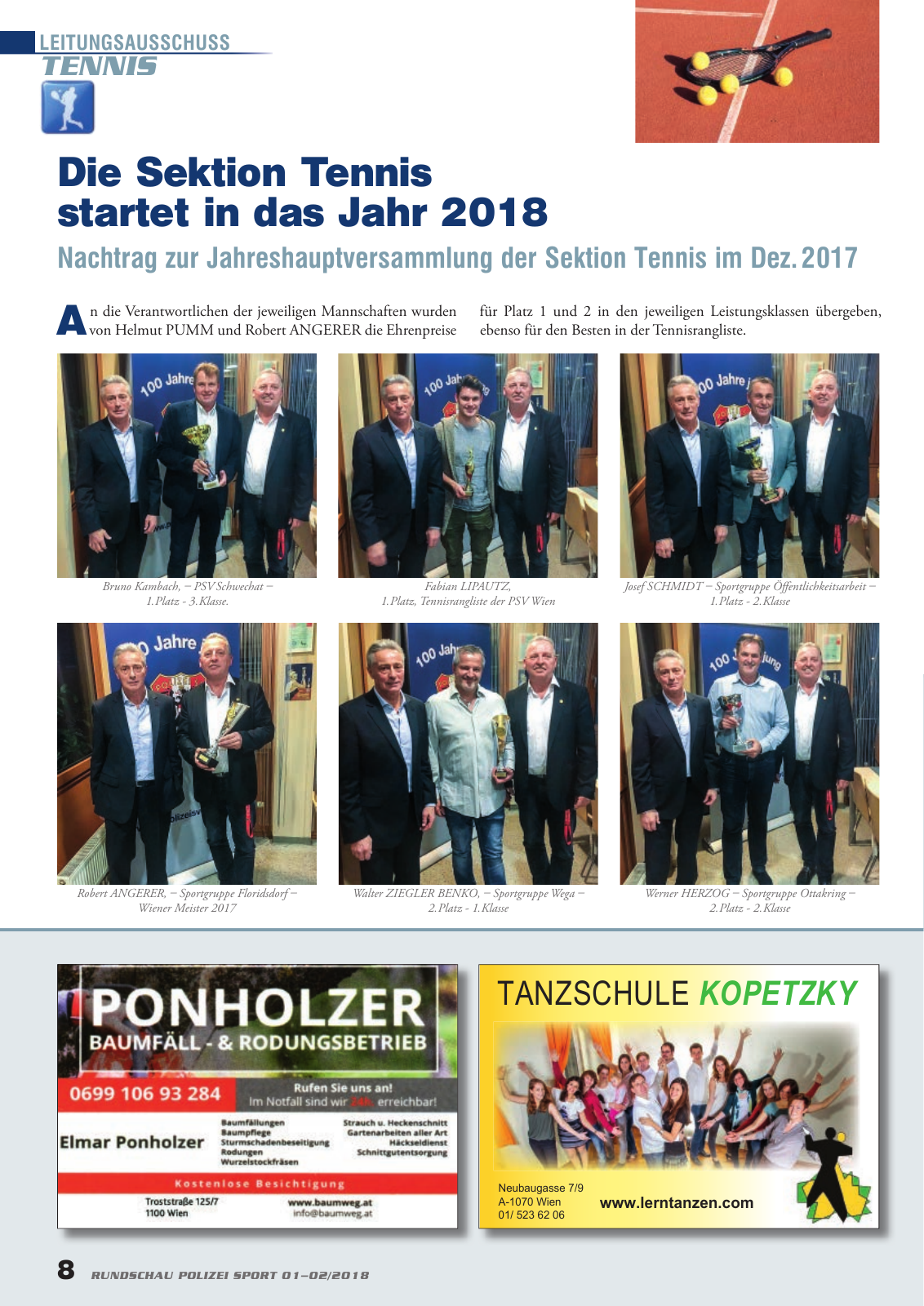Vorschau Rundschau Polizei Sport 01-02/2018 Seite 8