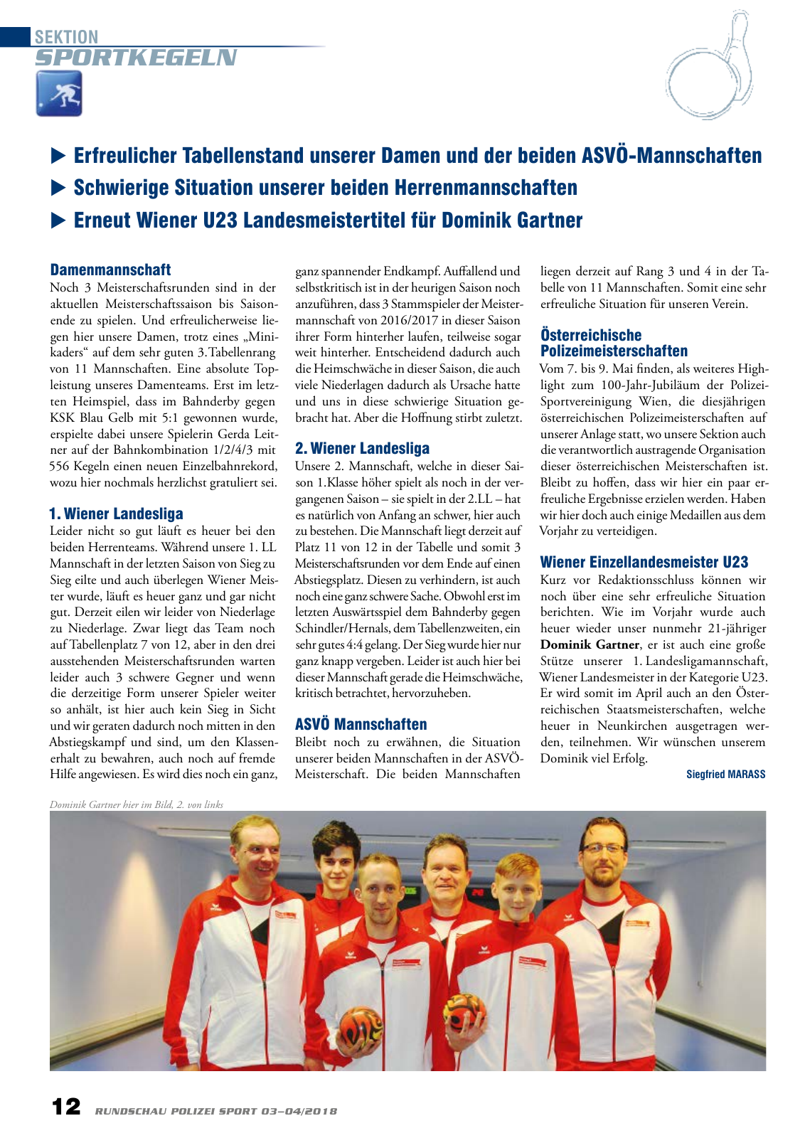 Vorschau Rundschau Polizei Sport 03-04/2018 Seite 12