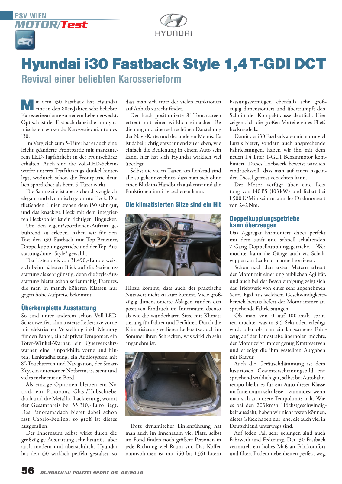Vorschau Rundschau Polizei Sport 05-06/2018 Seite 56