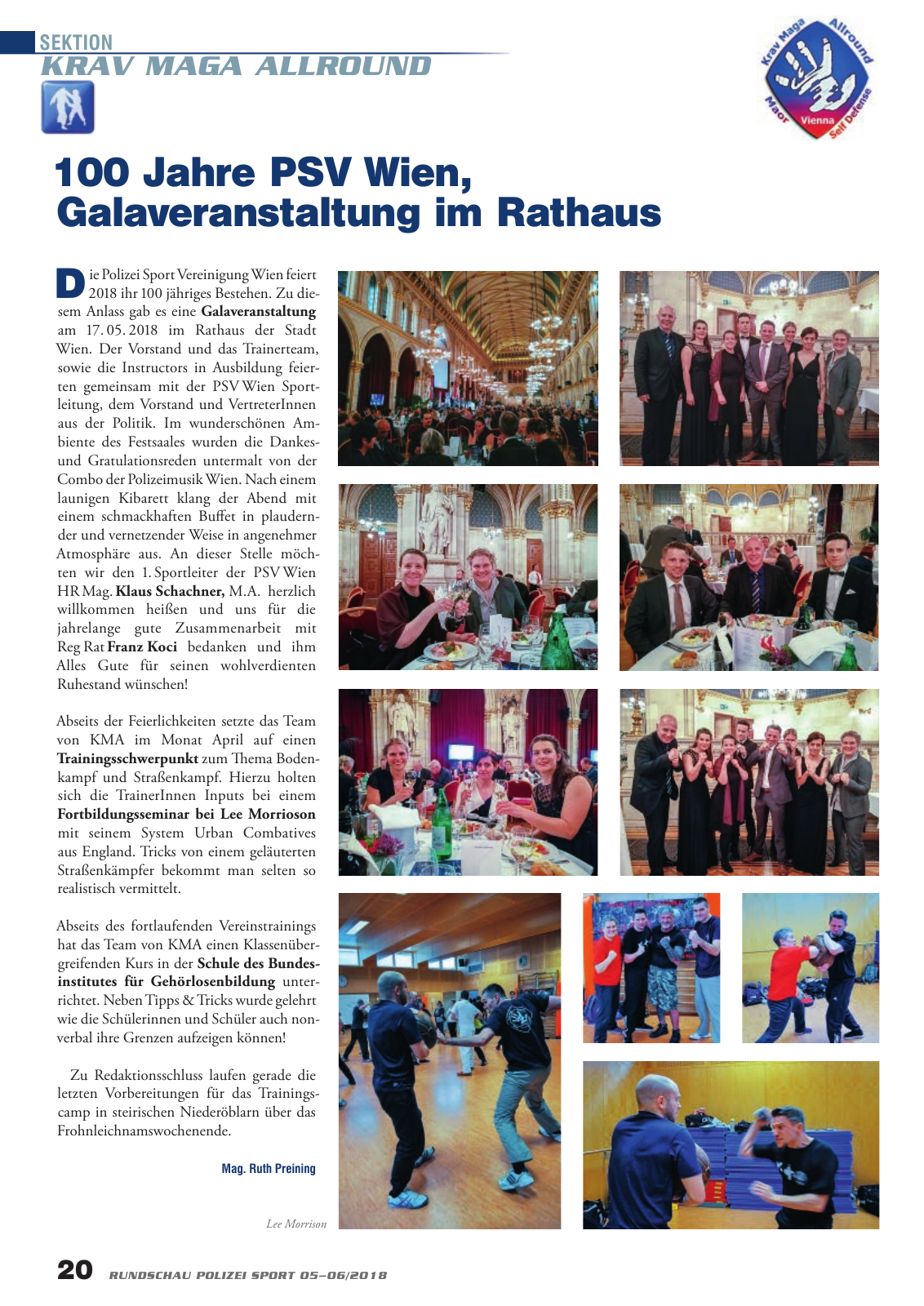 Vorschau Rundschau Polizei Sport 05-06/2018 Seite 20
