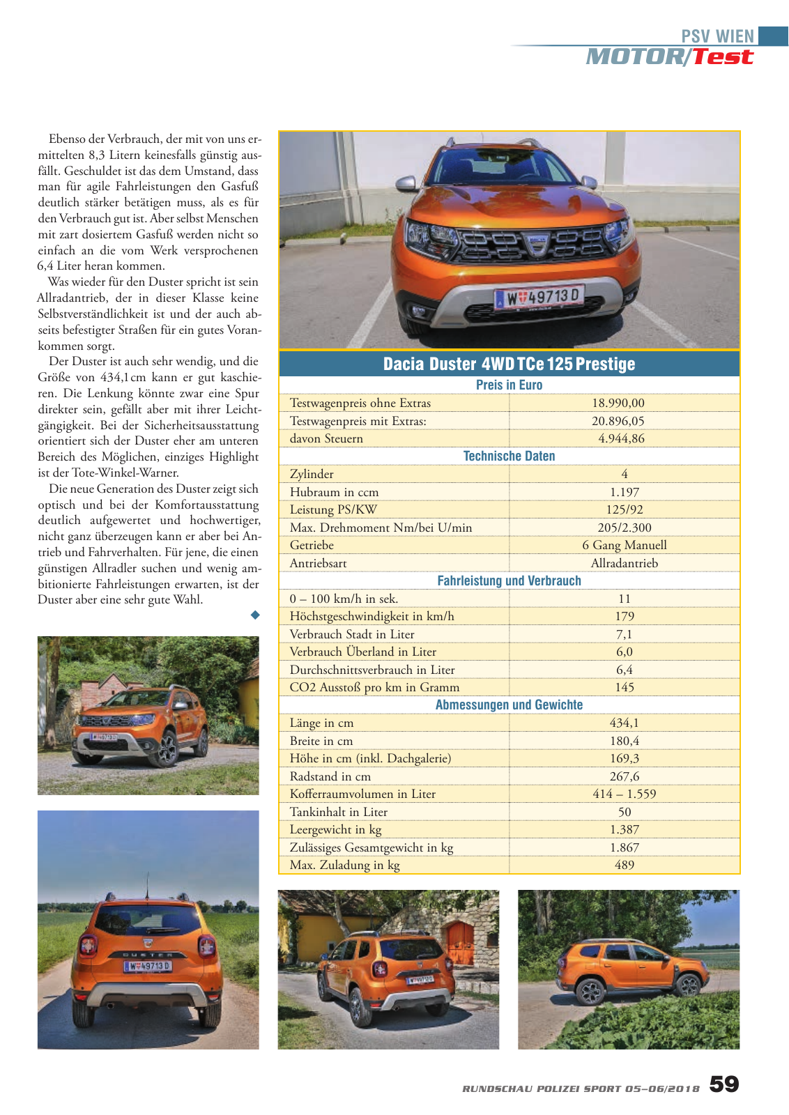 Vorschau Rundschau Polizei Sport 05-06/2018 Seite 59