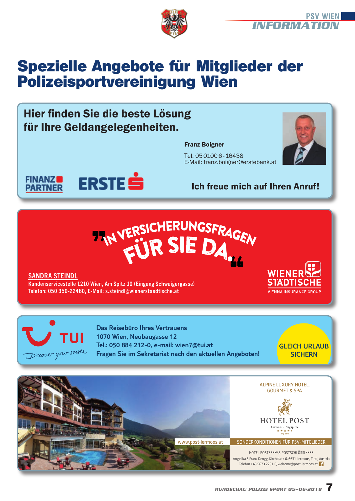 Vorschau Rundschau Polizei Sport 05-06/2018 Seite 7