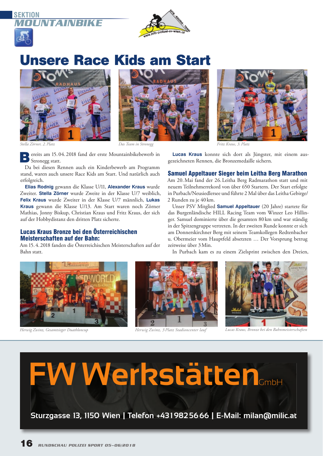 Vorschau Rundschau Polizei Sport 05-06/2018 Seite 16