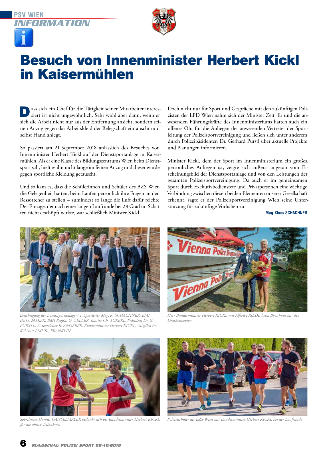 Vorschau Rundschau Polizei Sport 09-10/2018 Seite 6