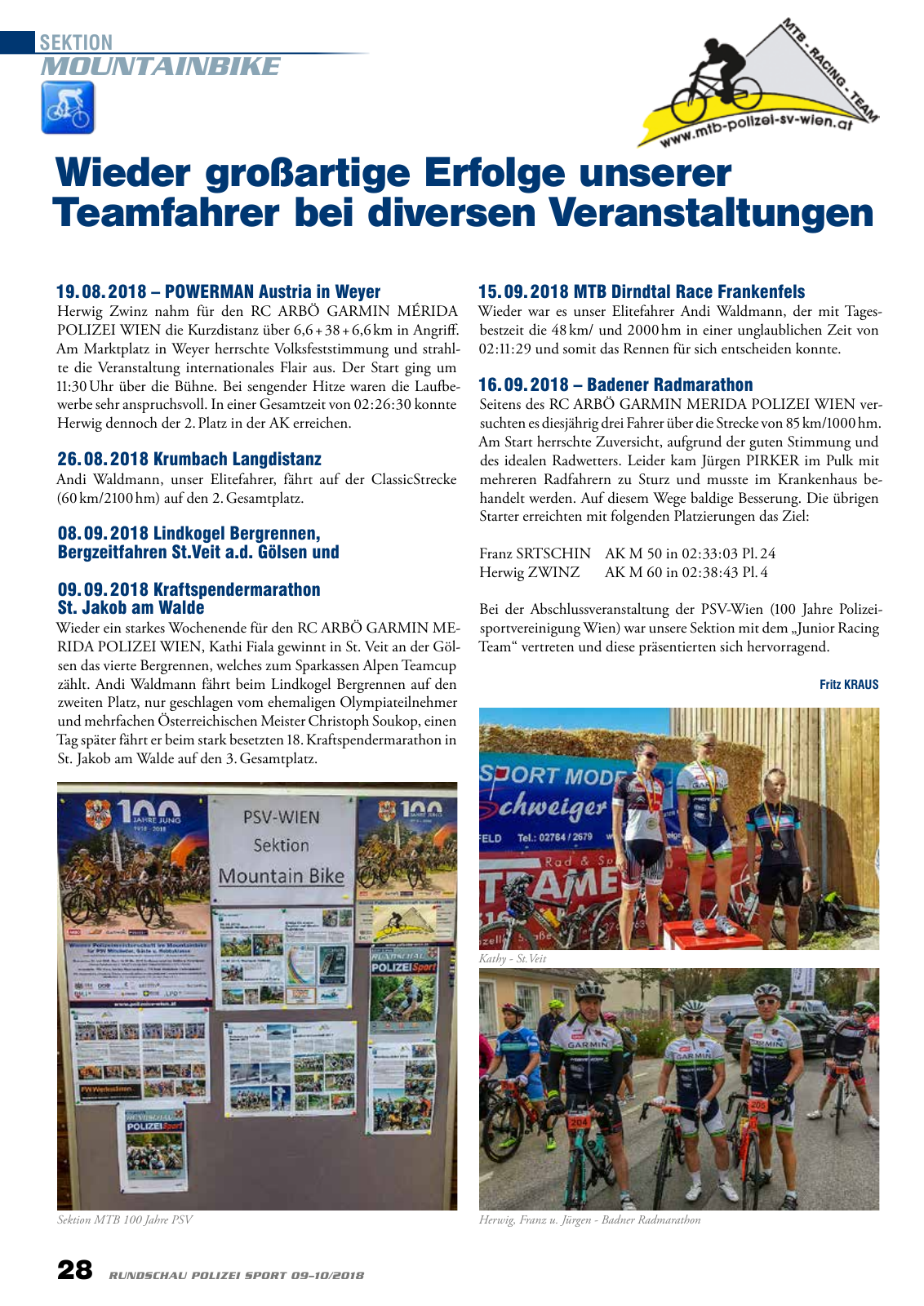 Vorschau Rundschau Polizei Sport 09-10/2018 Seite 28