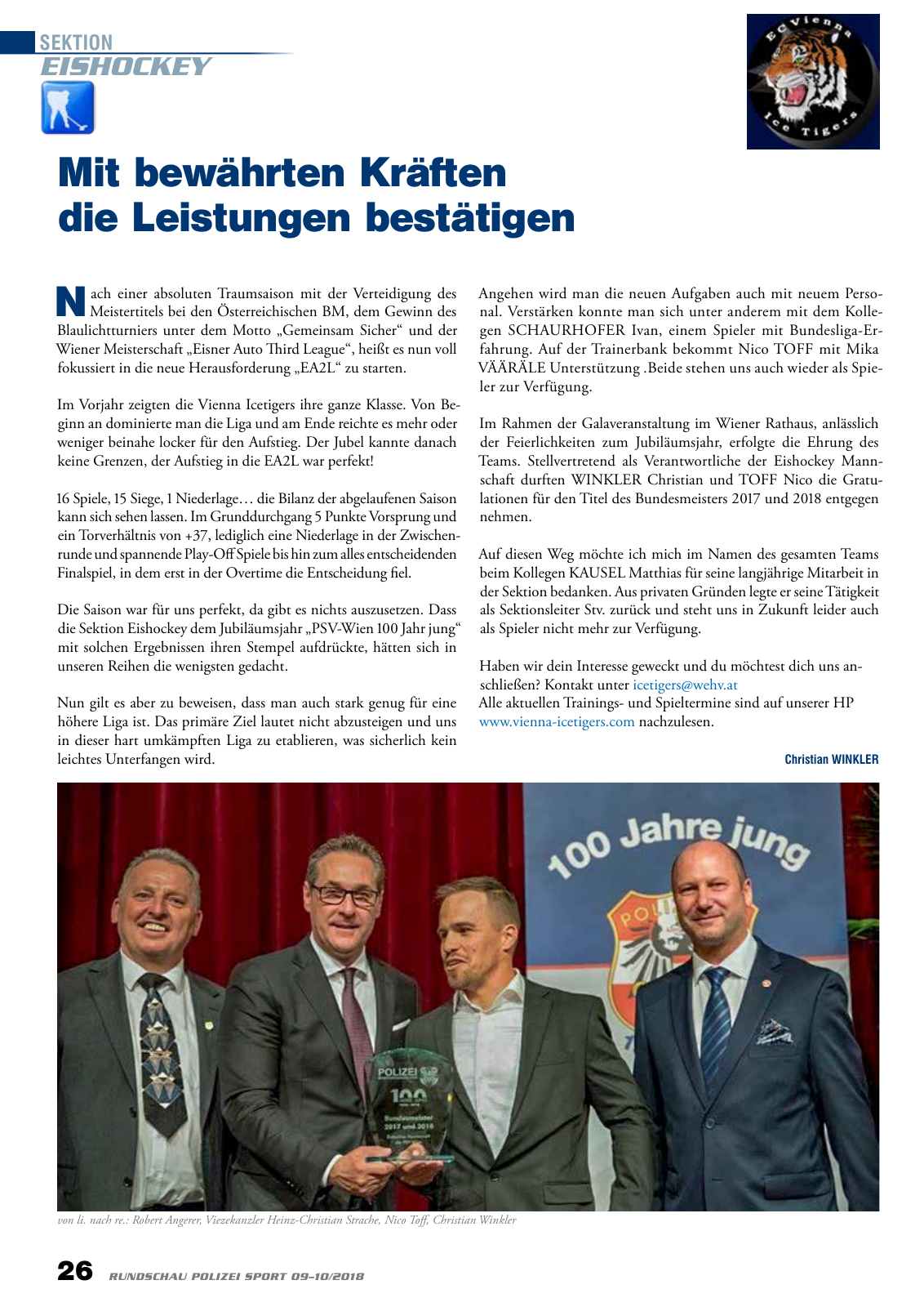 Vorschau Rundschau Polizei Sport 09-10/2018 Seite 26