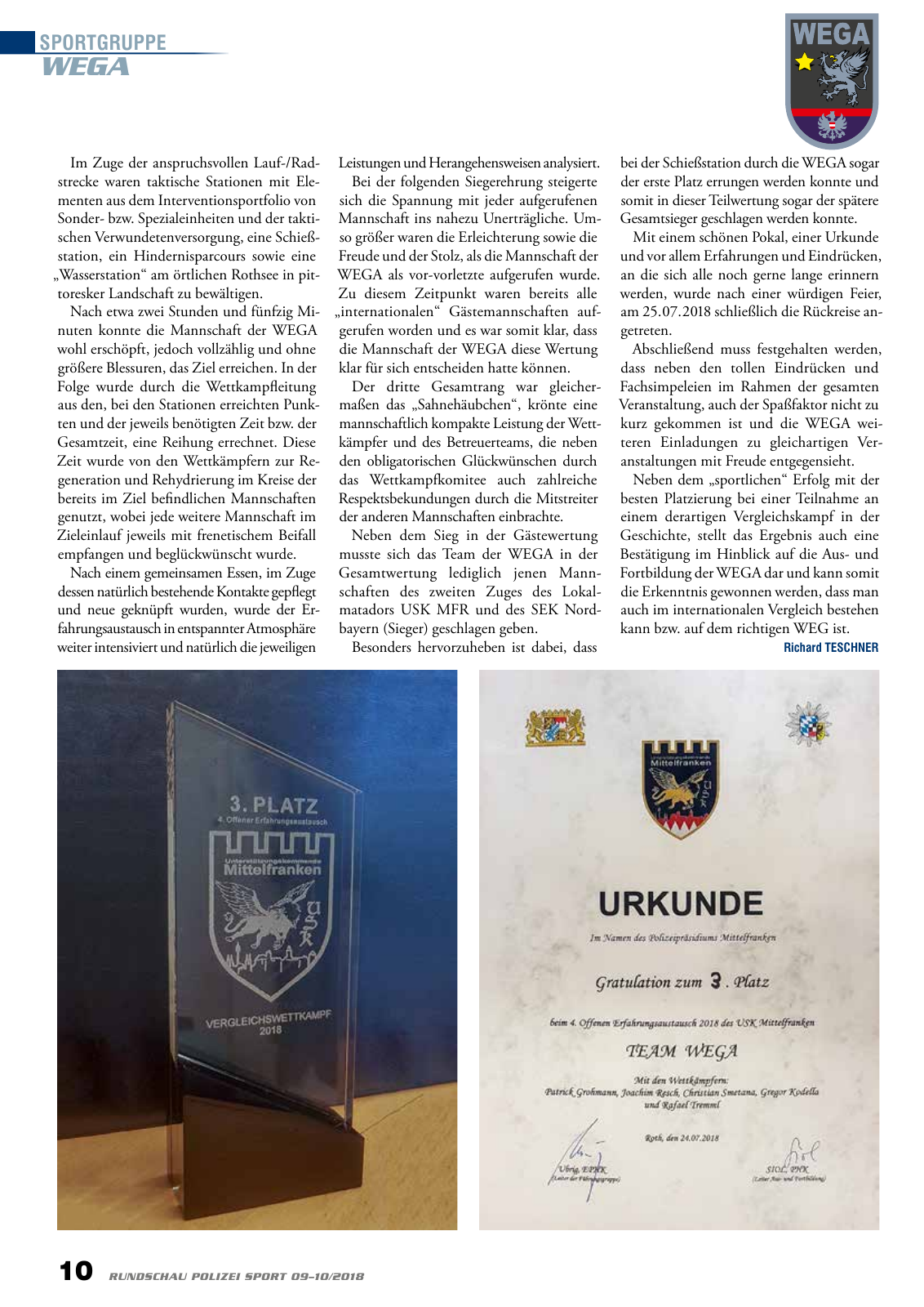 Vorschau Rundschau Polizei Sport 09-10/2018 Seite 10