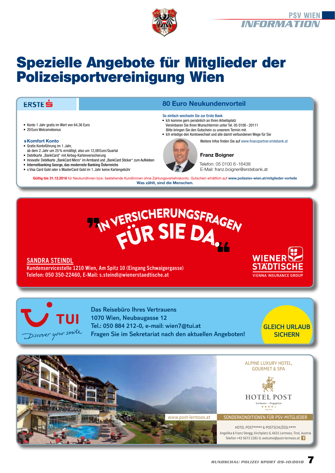 Vorschau Rundschau Polizei Sport 09-10/2018 Seite 7