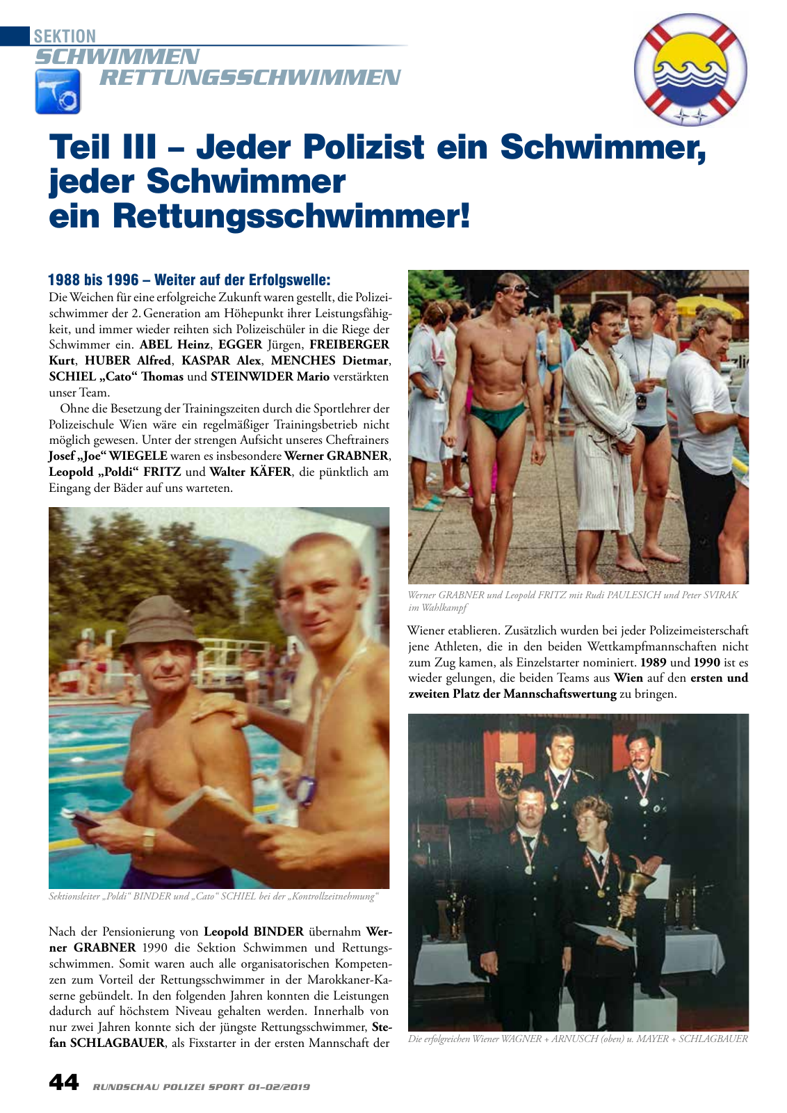 Vorschau Rundschau Polizei Sport 01-02/2019 Seite 44
