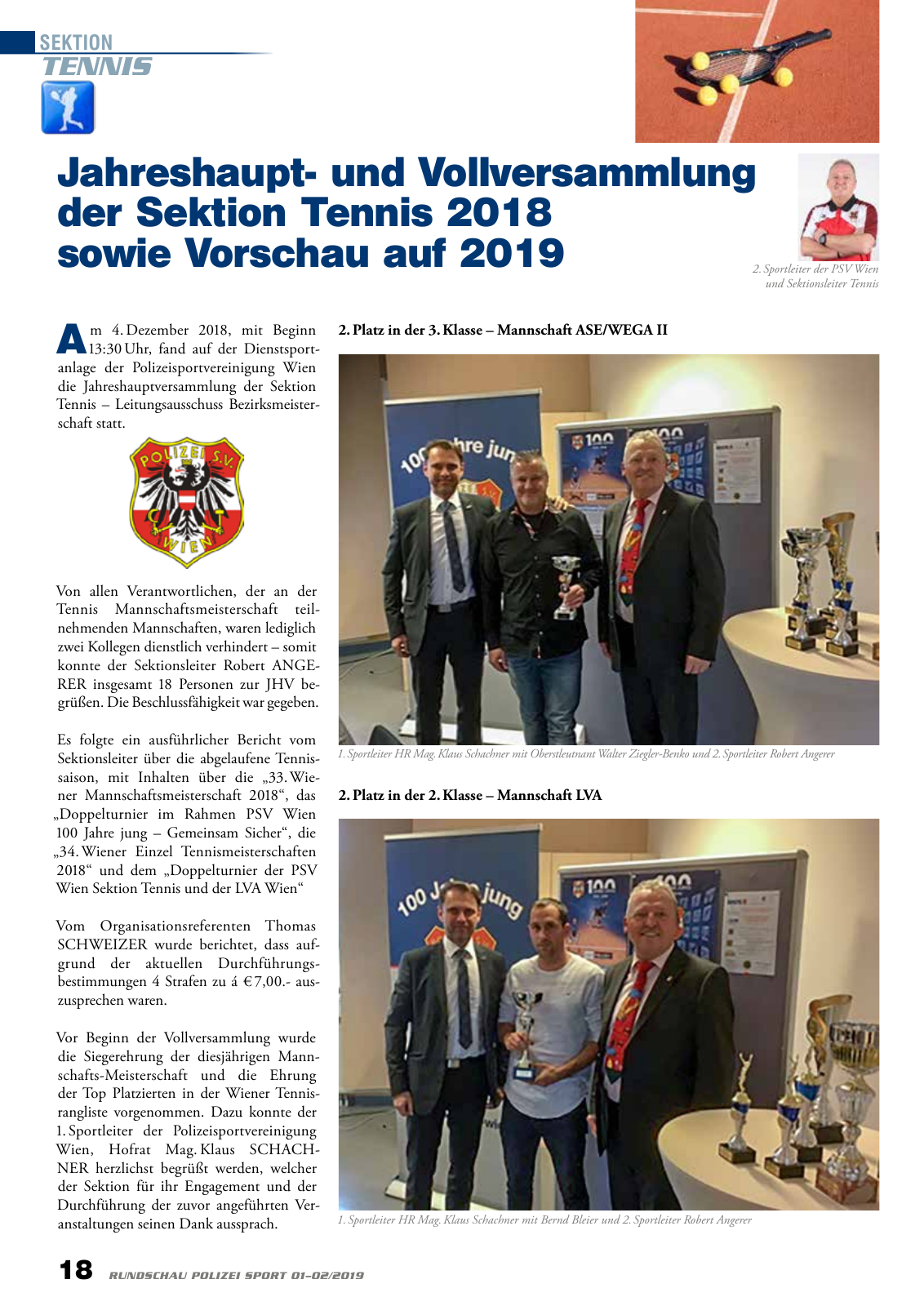 Vorschau Rundschau Polizei Sport 01-02/2019 Seite 18