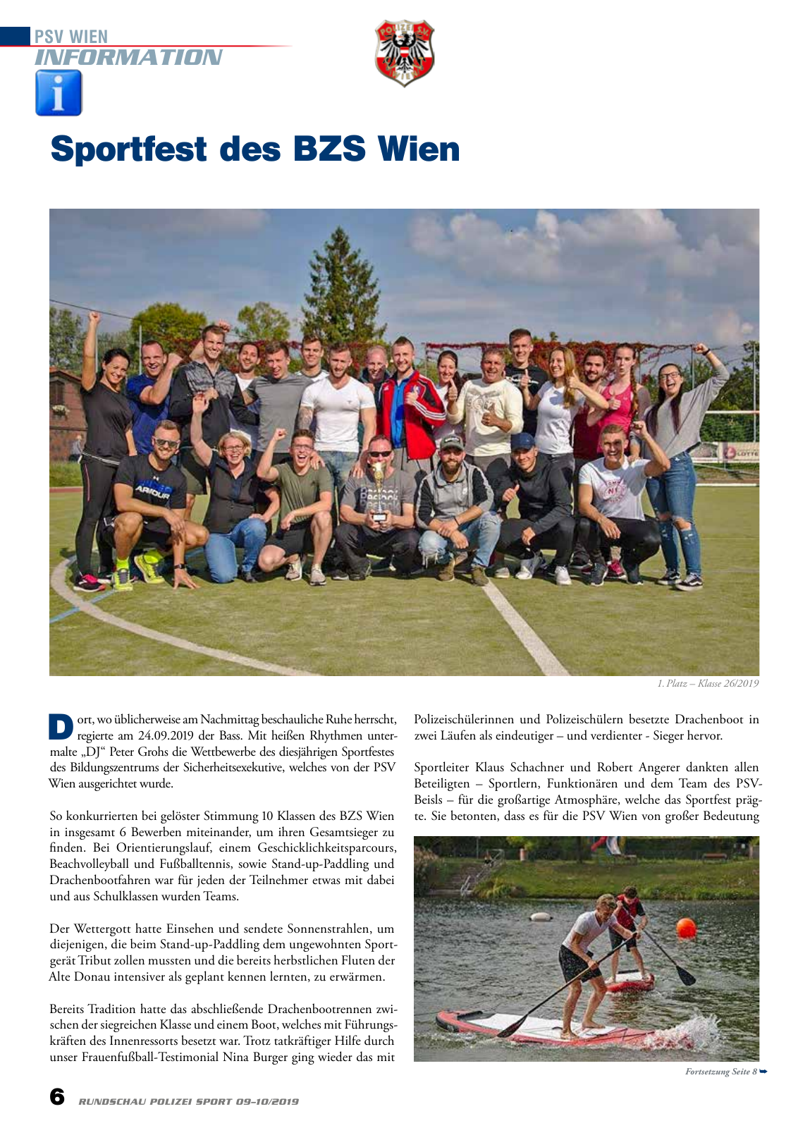Vorschau Rundschau Polizei Sport 09-10/2019 Seite 6
