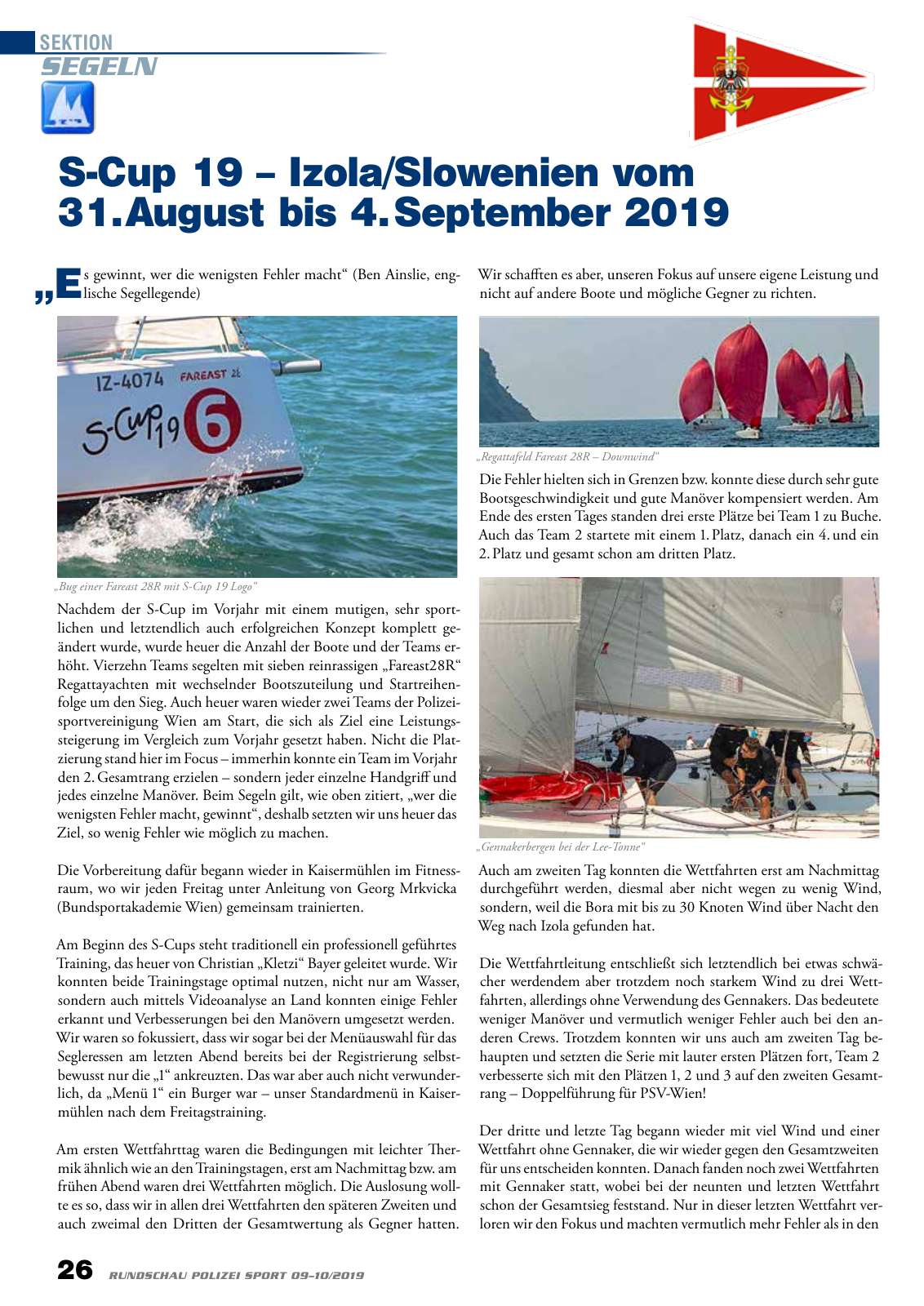 Vorschau Rundschau Polizei Sport 09-10/2019 Seite 26