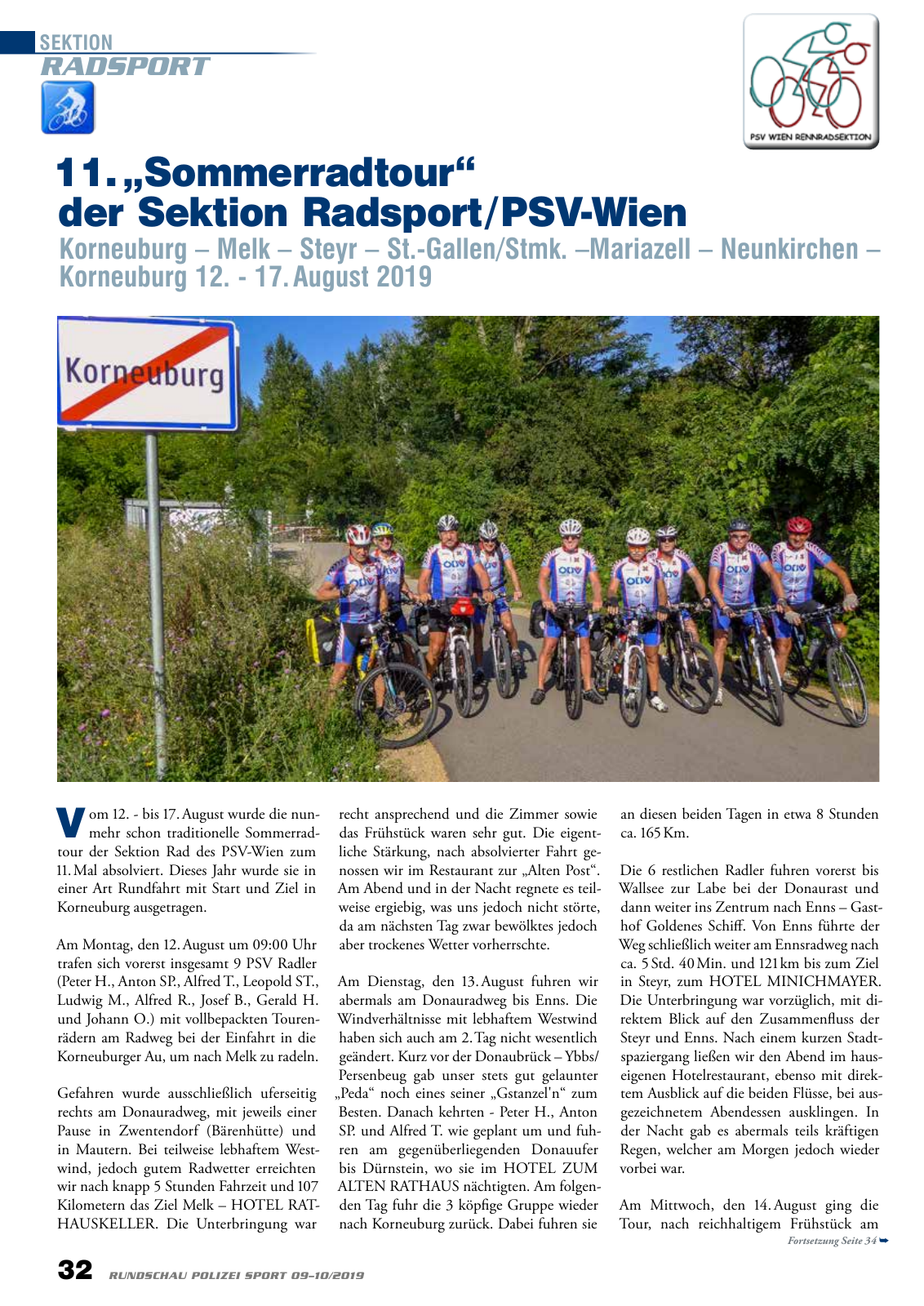 Vorschau Rundschau Polizei Sport 09-10/2019 Seite 32