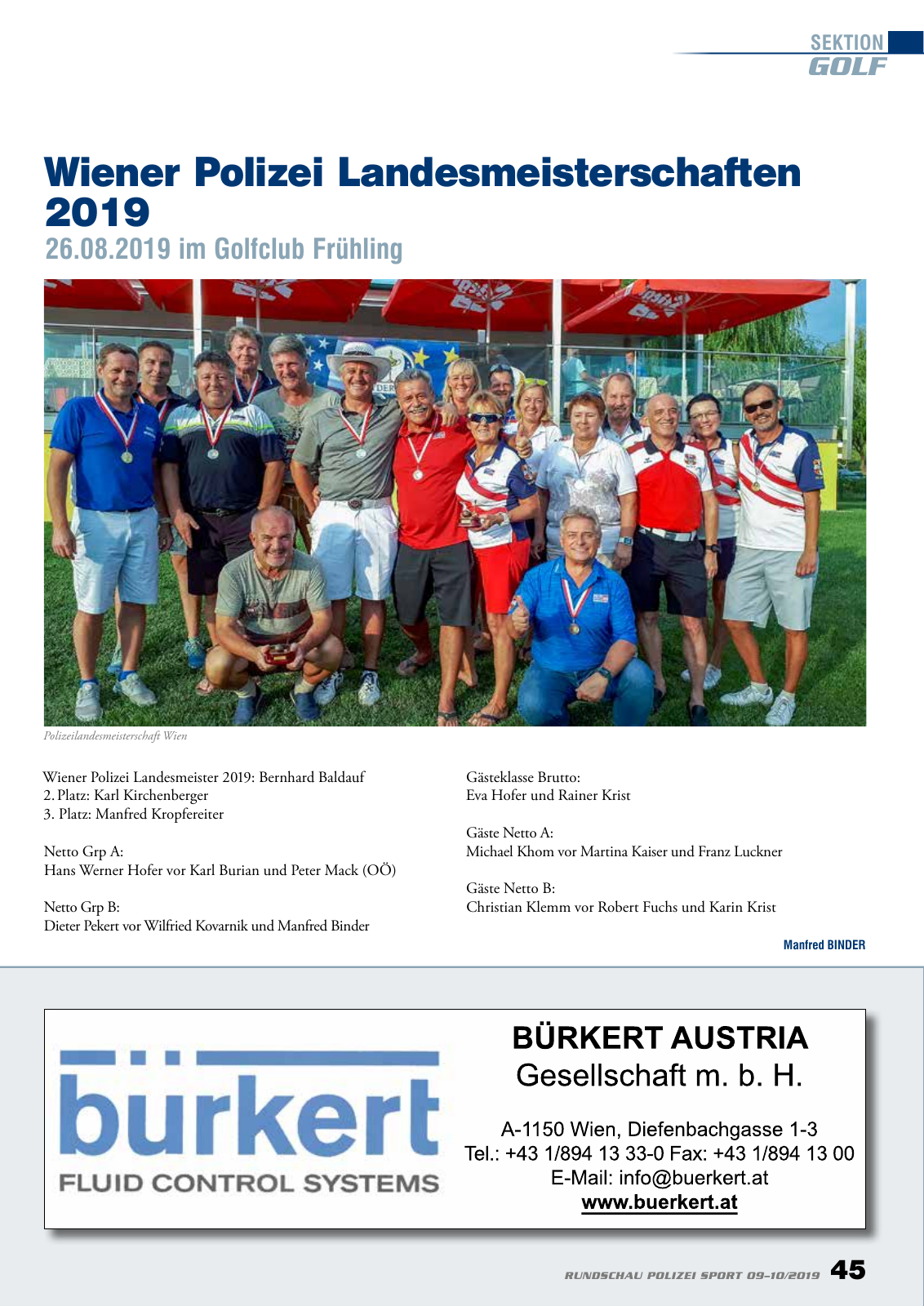 Vorschau Rundschau Polizei Sport 09-10/2019 Seite 45