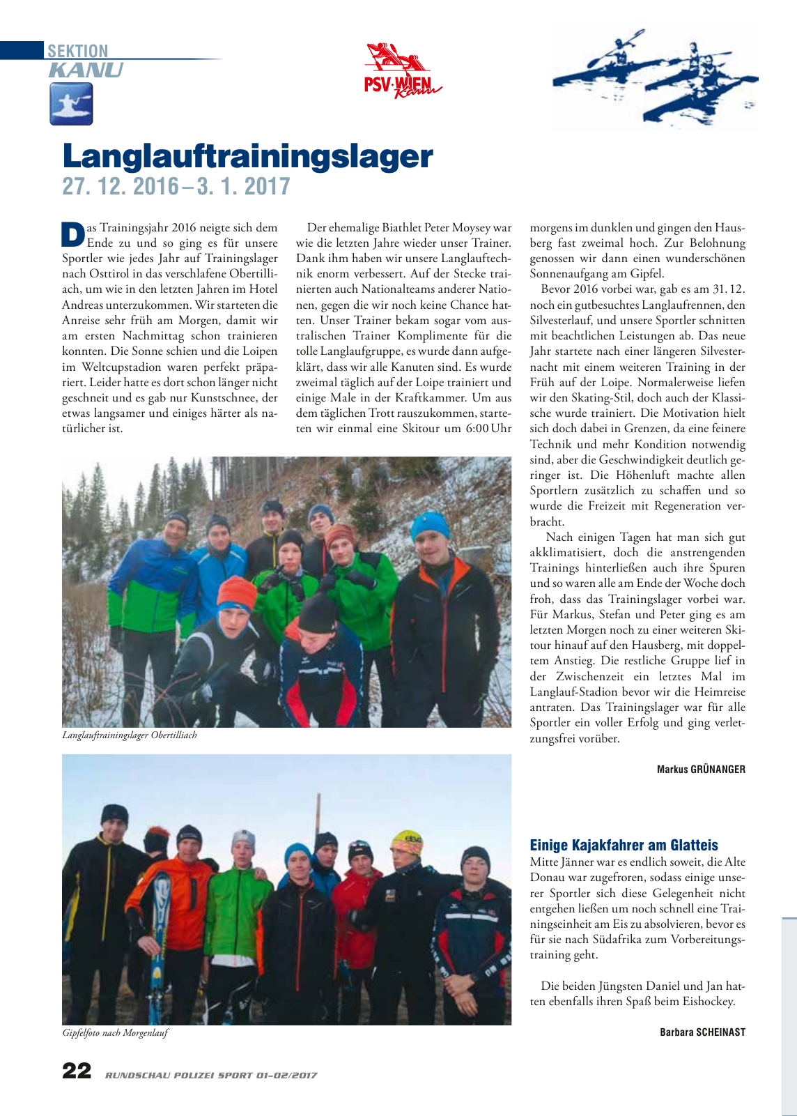 Vorschau Rundschau Polizei Sport 01-02/2017 Seite 22