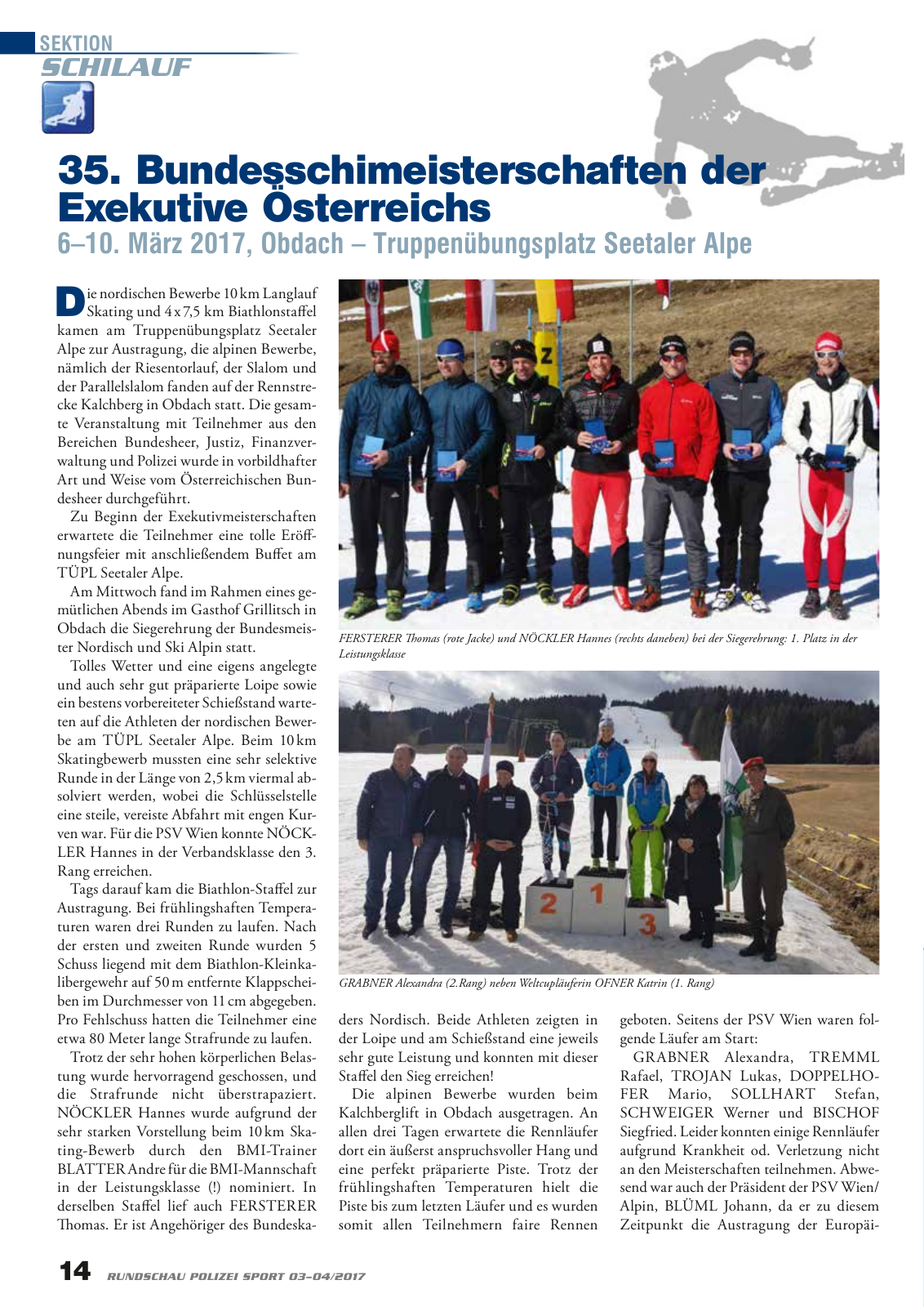 Vorschau Rundschau Polizei Sport 03-04/2017 Seite 14