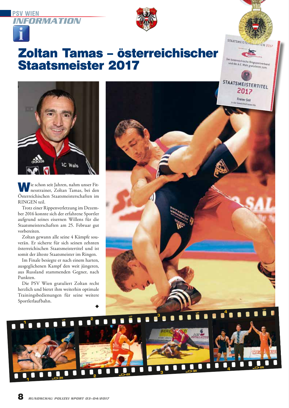 Vorschau Rundschau Polizei Sport 03-04/2017 Seite 8