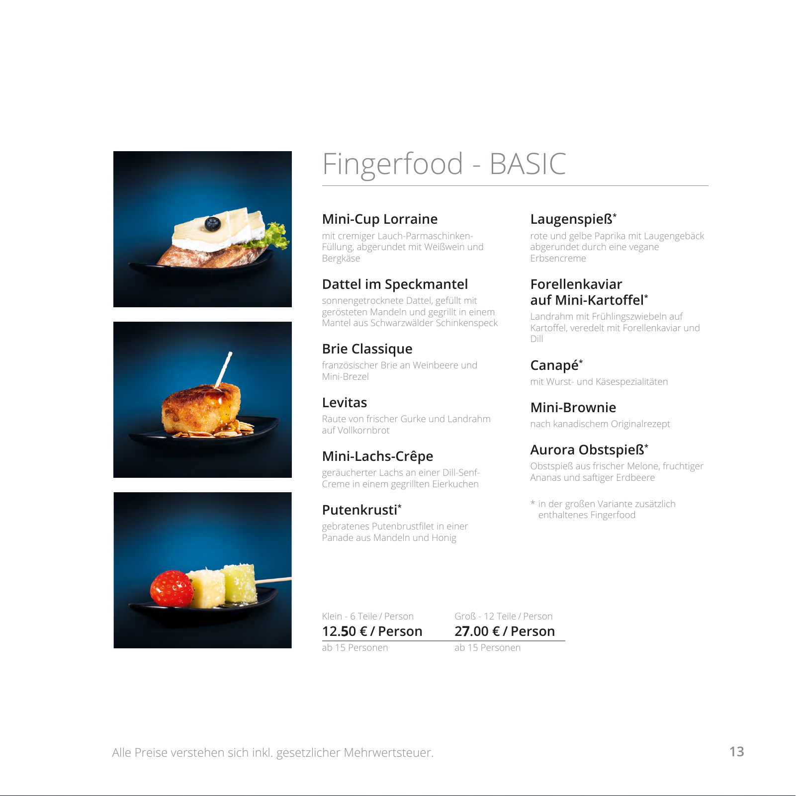 Vorschau Catering Katalog - Privat 2020 Seite 13