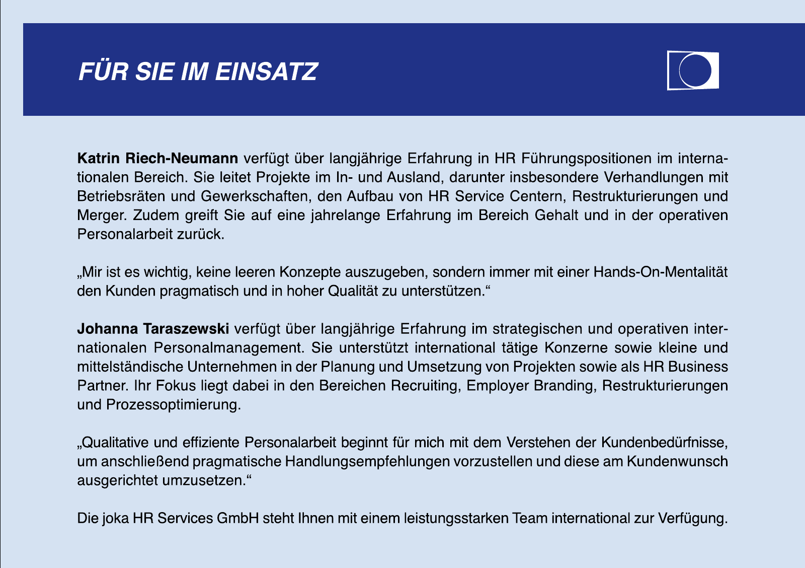 Vorschau joka HR Service GmbH - Unser Unternehmen Seite 5