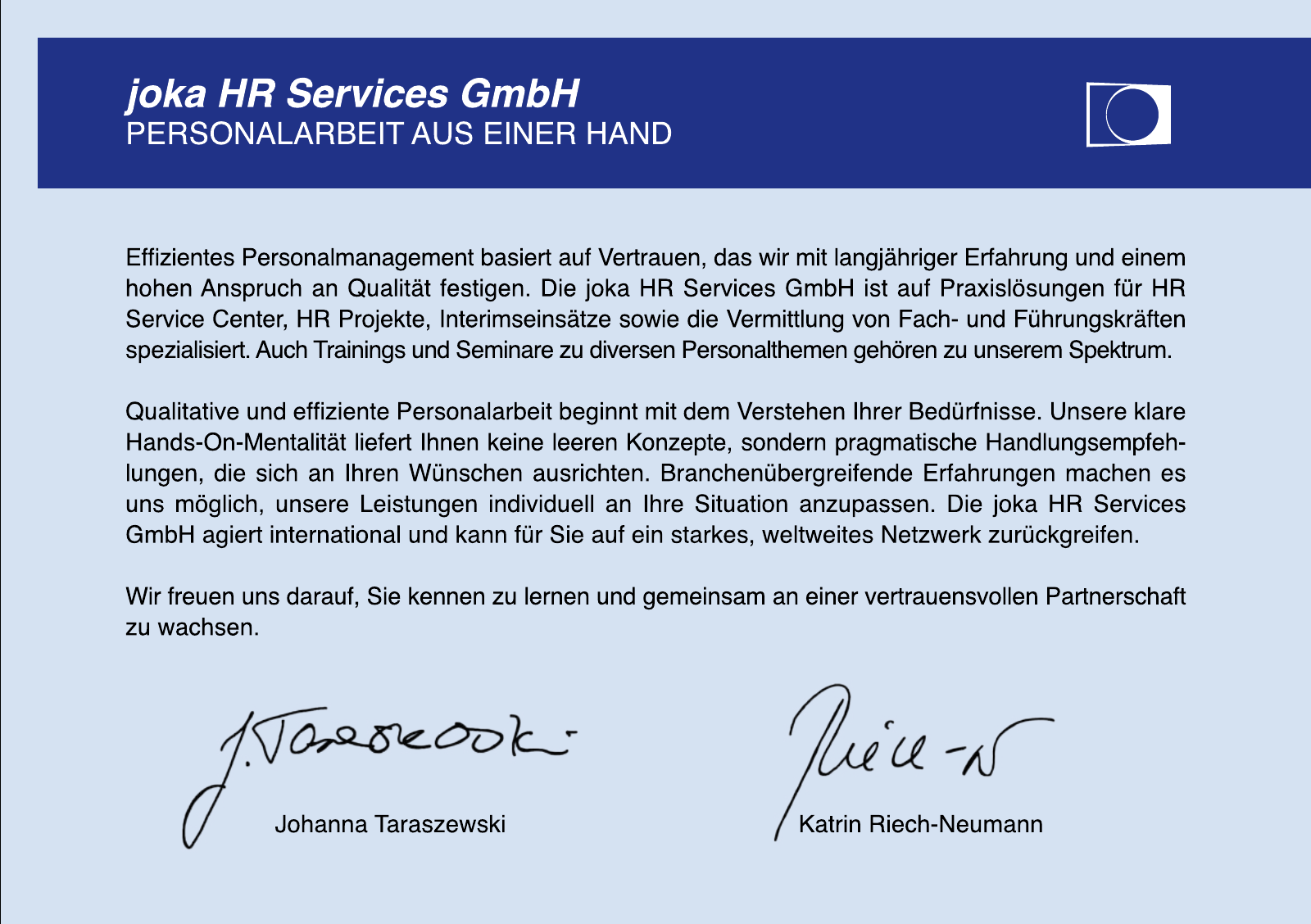 Vorschau joka HR Service GmbH - Unser Unternehmen Seite 3