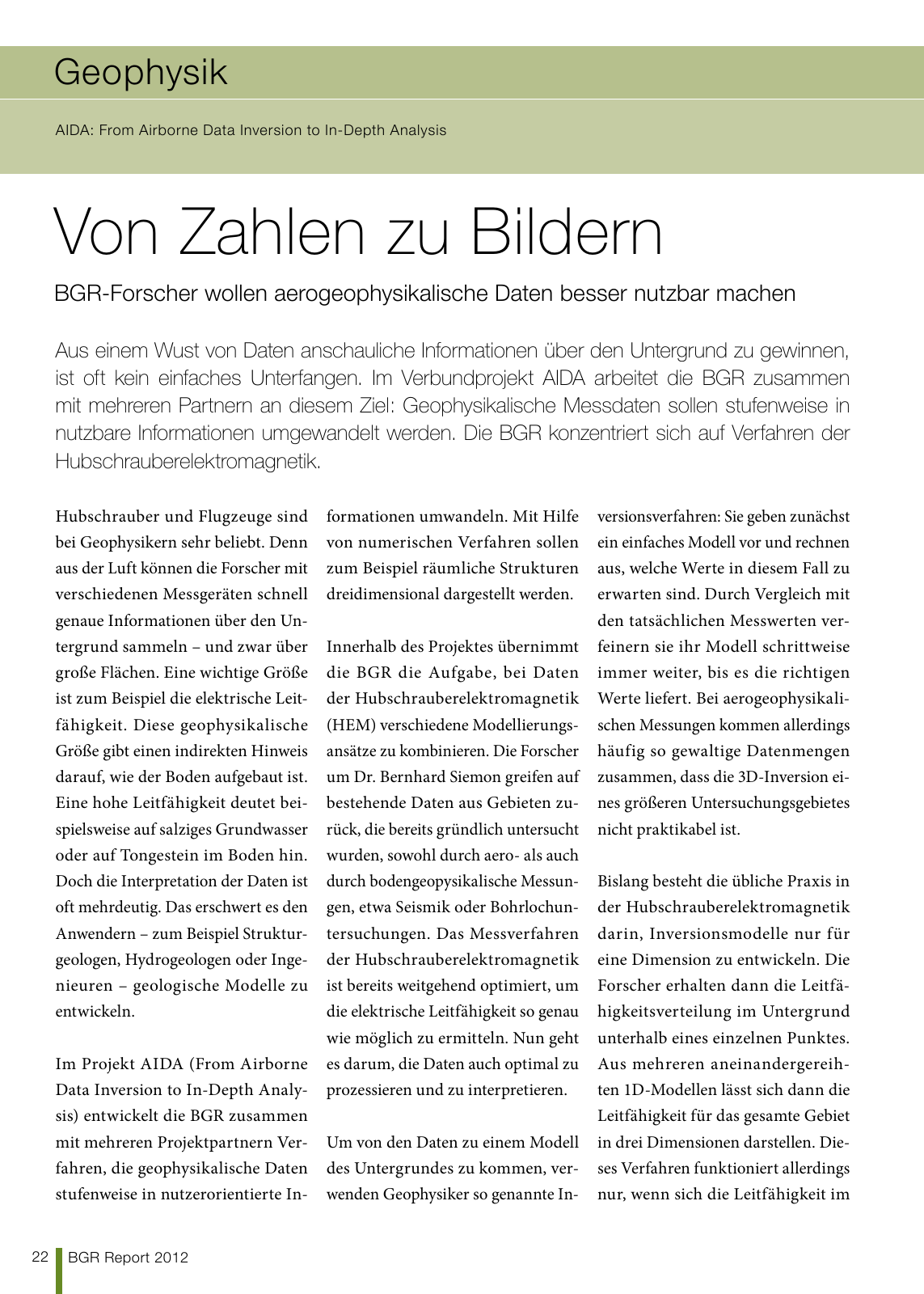Vorschau BGR Report 2013 Seite 22