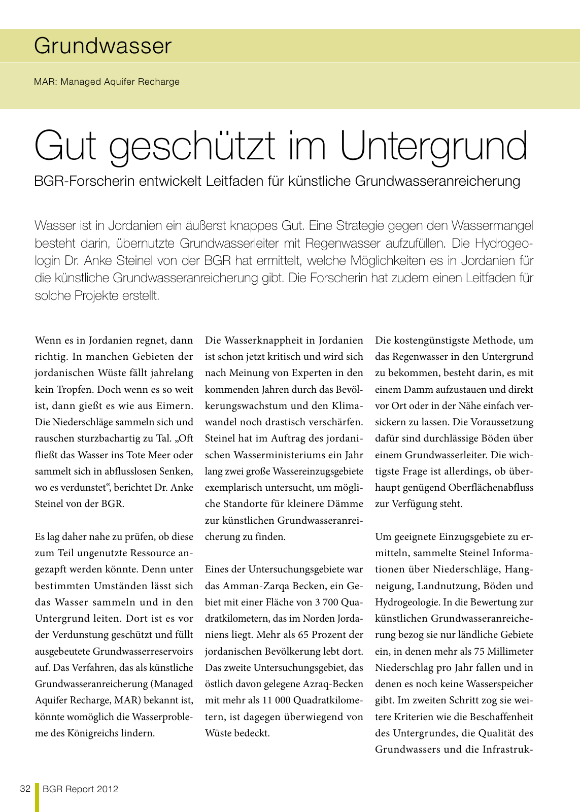Vorschau BGR Report 2013 Seite 32