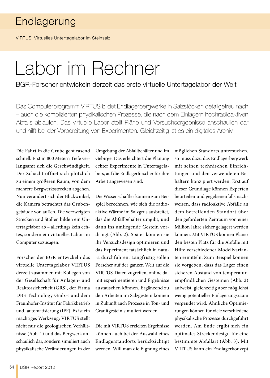 Vorschau BGR Report 2013 Seite 54
