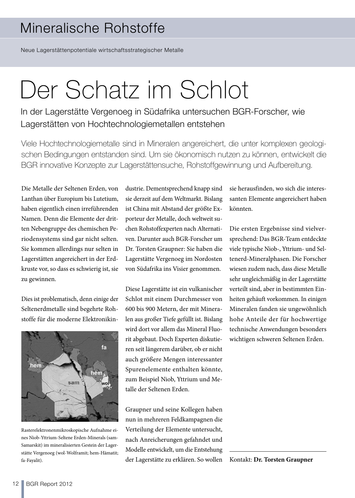Vorschau BGR Report 2013 Seite 12