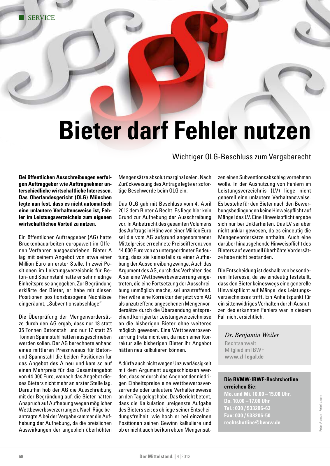 Vorschau Der Mittelstand. 4|2013 Seite 68