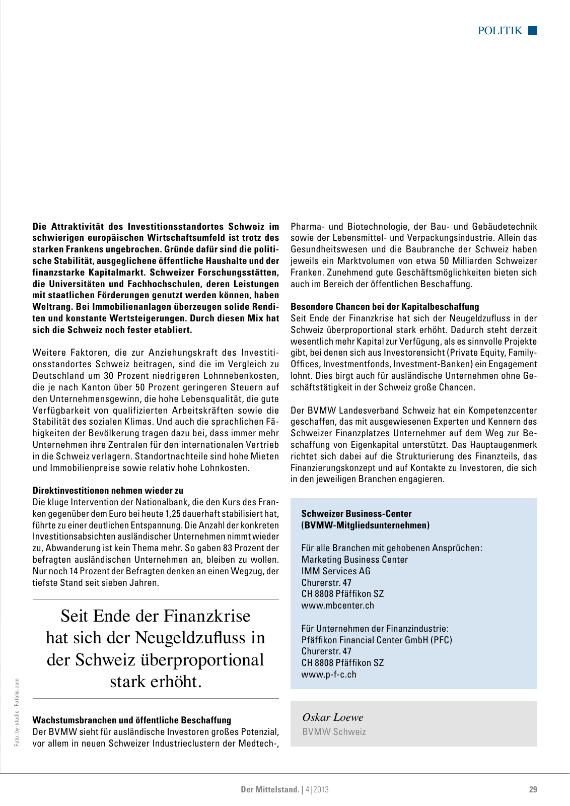 Vorschau Der Mittelstand. 4|2013 Seite 29