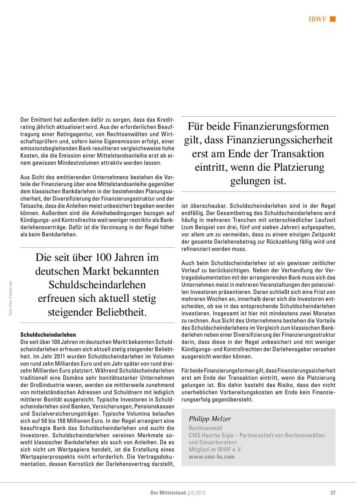 Vorschau Der Mittelstand. 4|2013 Seite 37