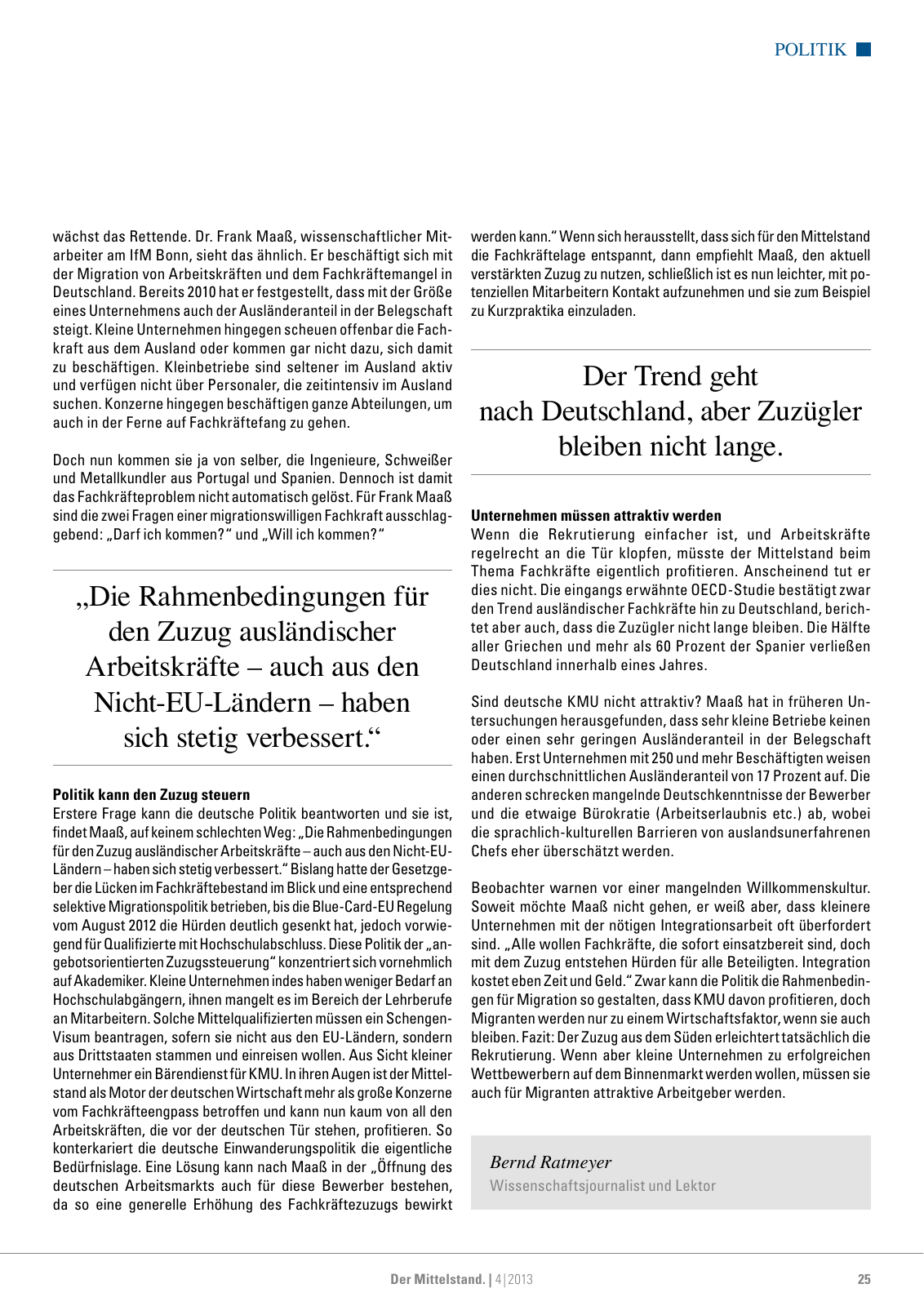 Vorschau Der Mittelstand. 4|2013 Seite 25