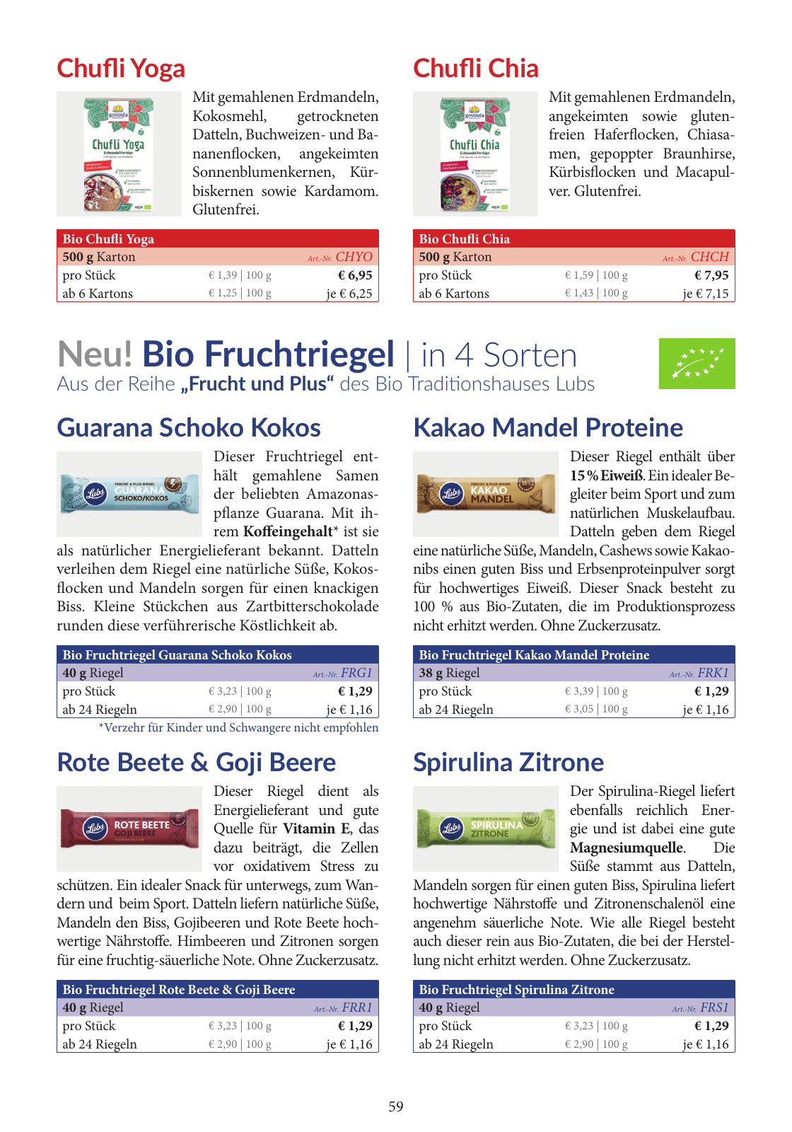 Vorschau Essential Foods PDF-Katalog 2020/2021 Seite 59