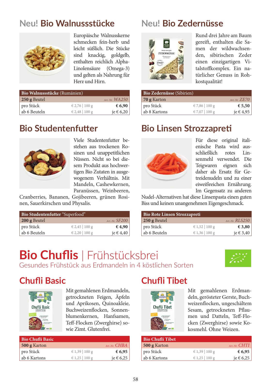Vorschau Essential Foods PDF-Katalog 2020/2021 Seite 58