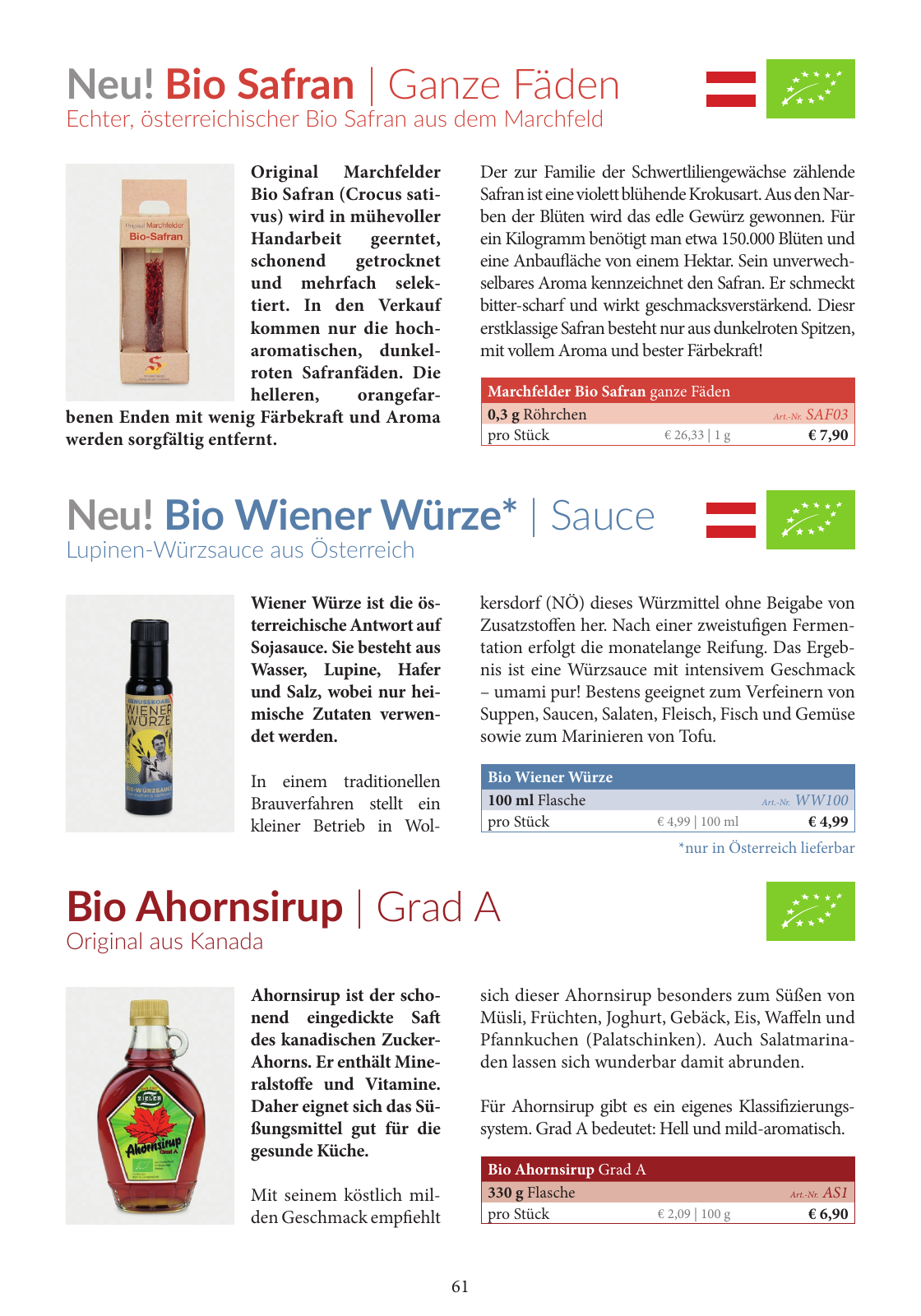 Vorschau Essential Foods PDF-Katalog 2020/2021 Seite 61