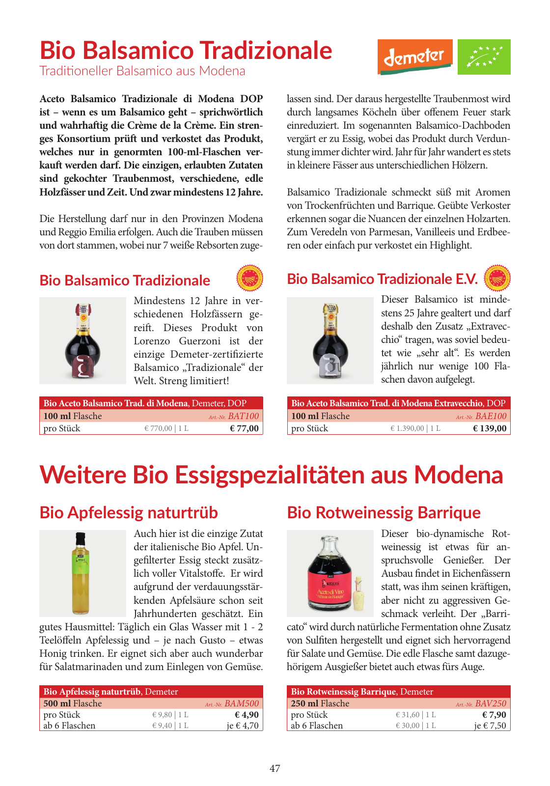 Vorschau Essential Foods Produktkatalog 2023 Seite 47