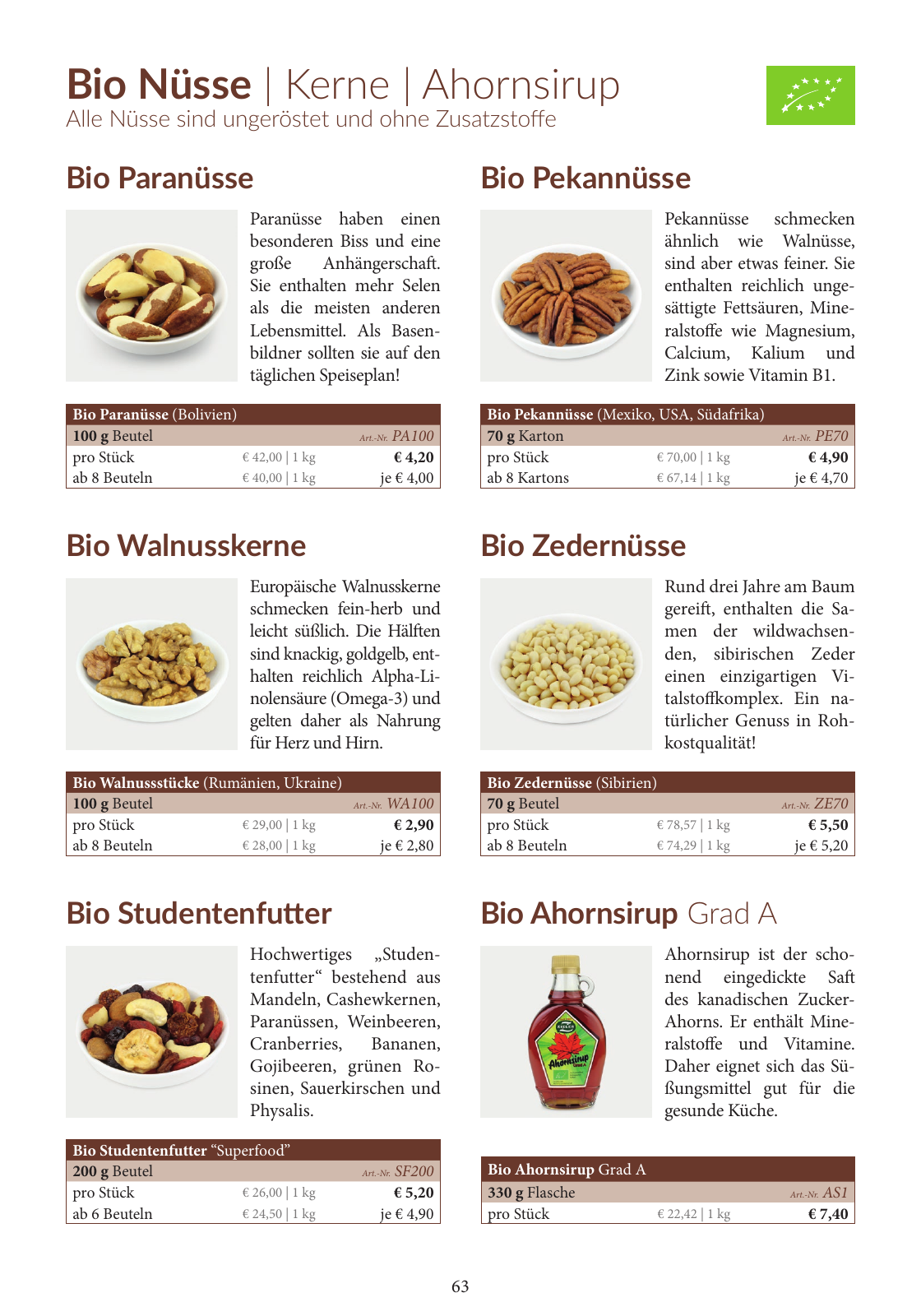 Vorschau Essential Foods Produktkatalog 2023 Seite 63