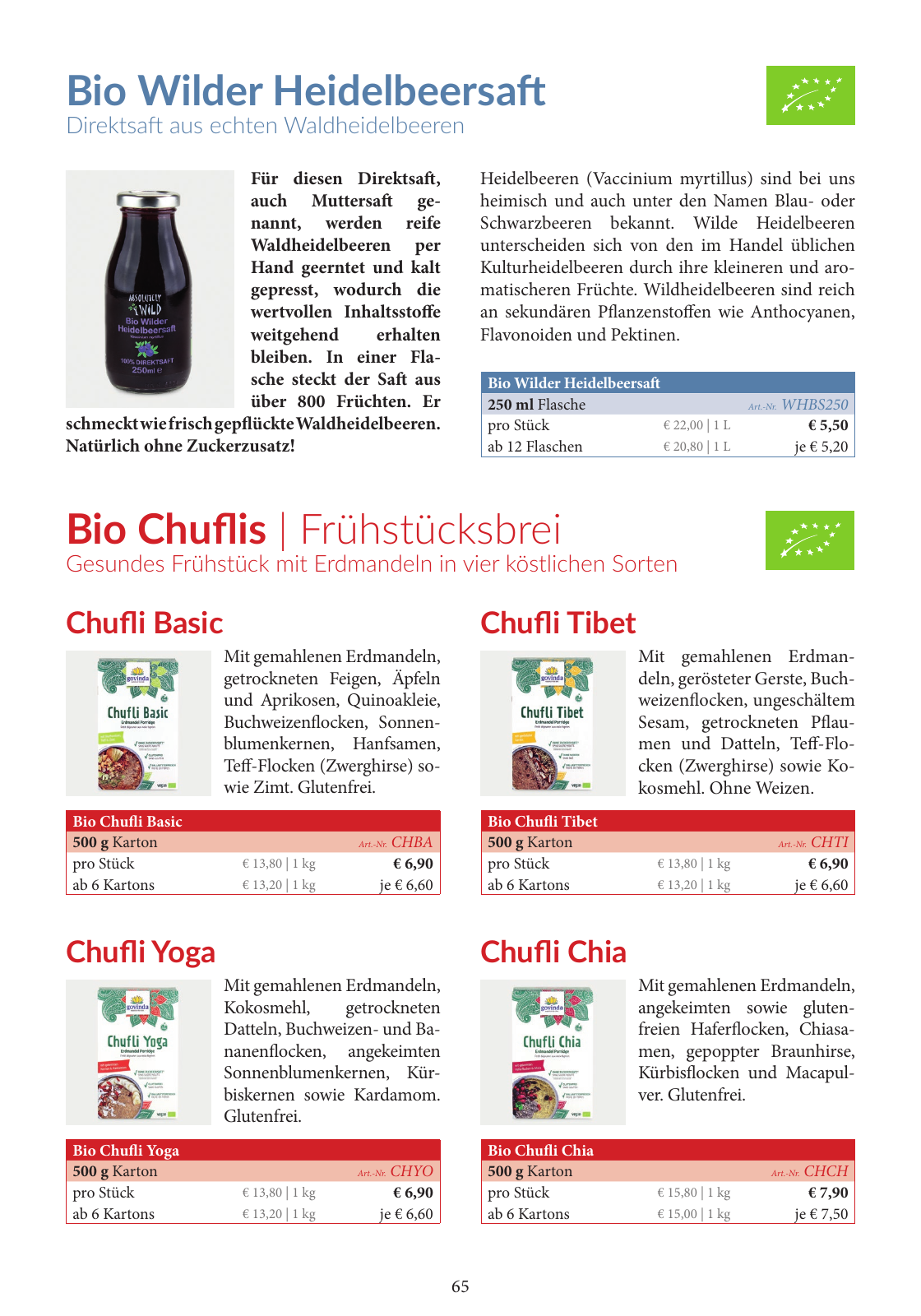 Vorschau Essential Foods Produktkatalog 2023 Seite 65