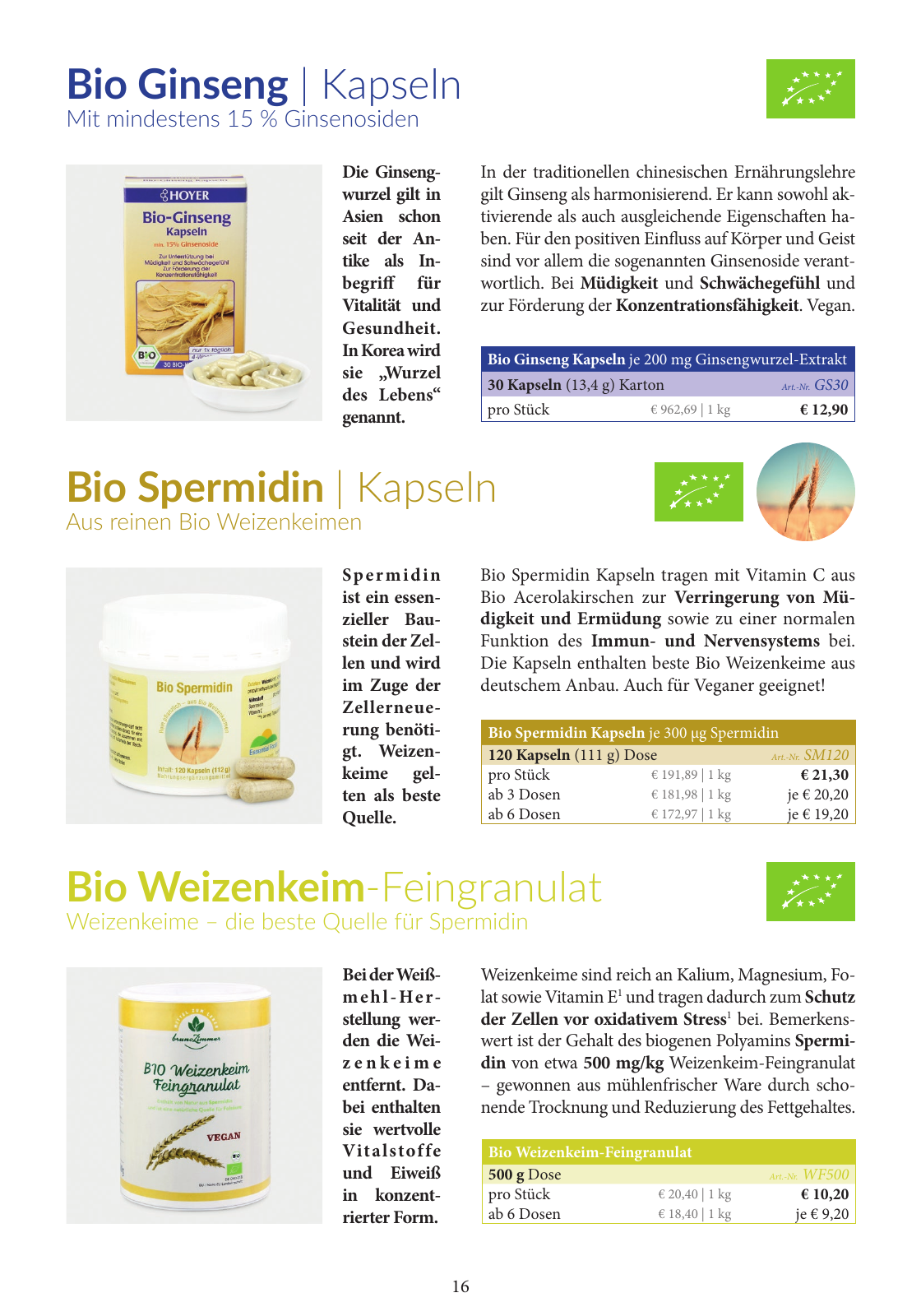 Vorschau Essential Foods Produktkatalog 2023 Seite 16