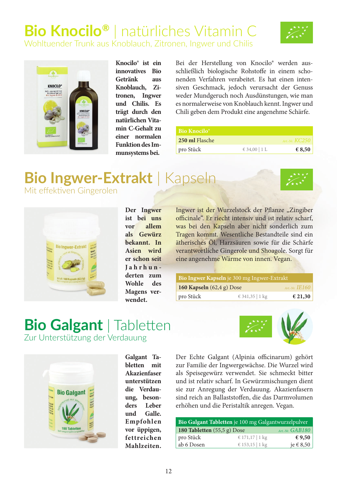 Vorschau Essential Foods Produktkatalog 2023 Seite 12