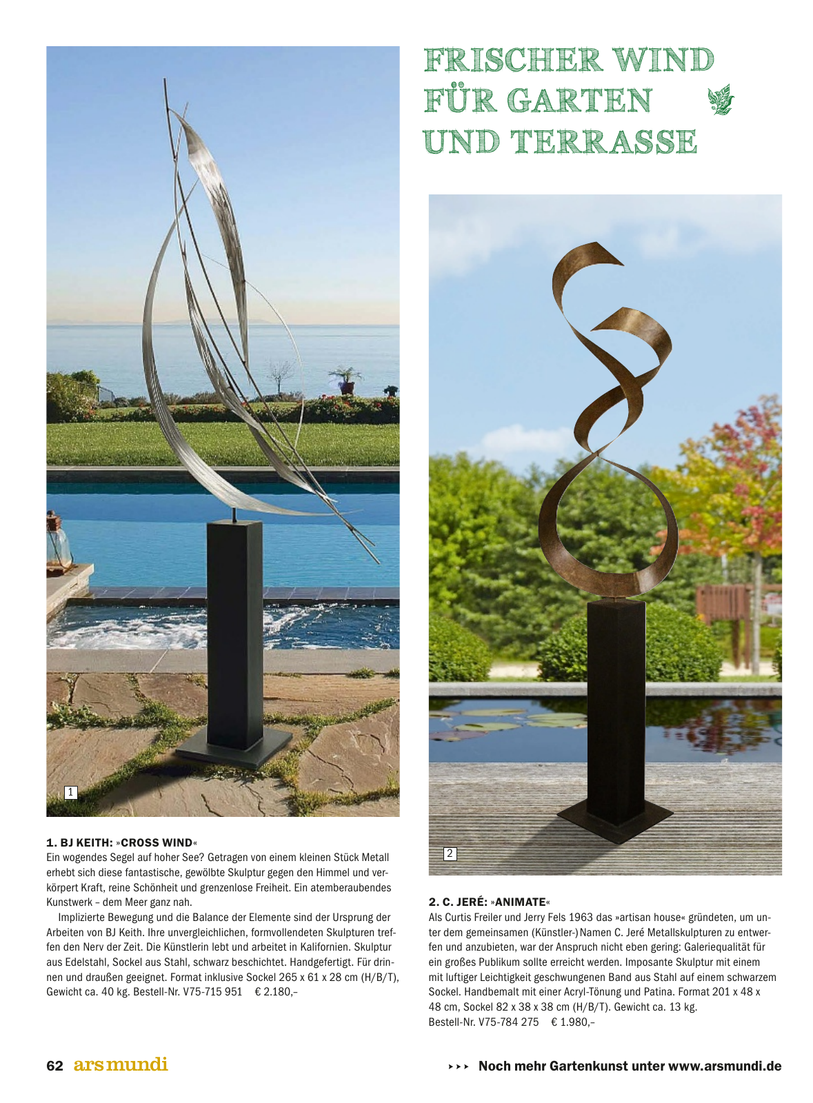 Vorschau ars mundi Kunstkatalog Sommer 2017 Seite 62