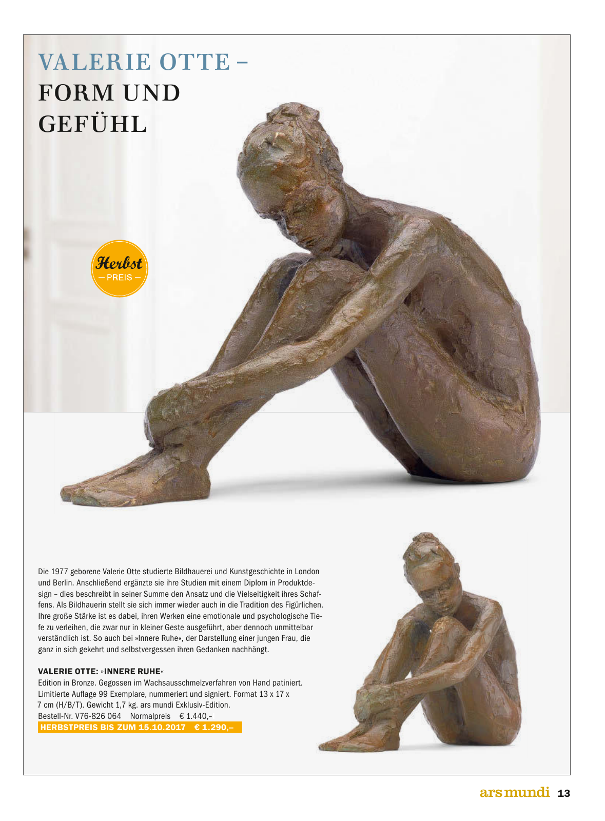 Vorschau ars mundi Kunstkatalog Herbst 2017 Seite 13