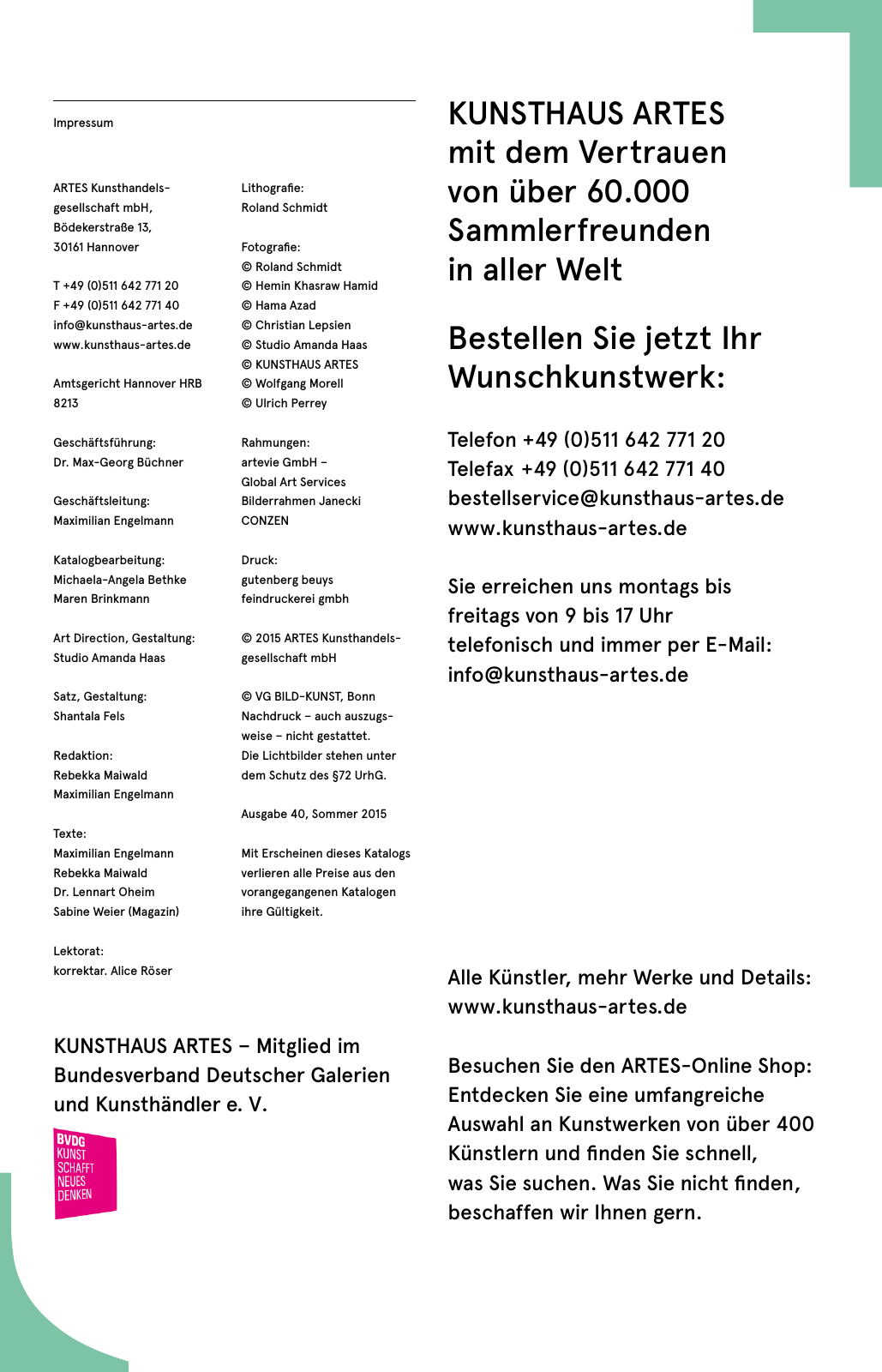 Vorschau ARTES Katalog Sommer 2015 Seite 143