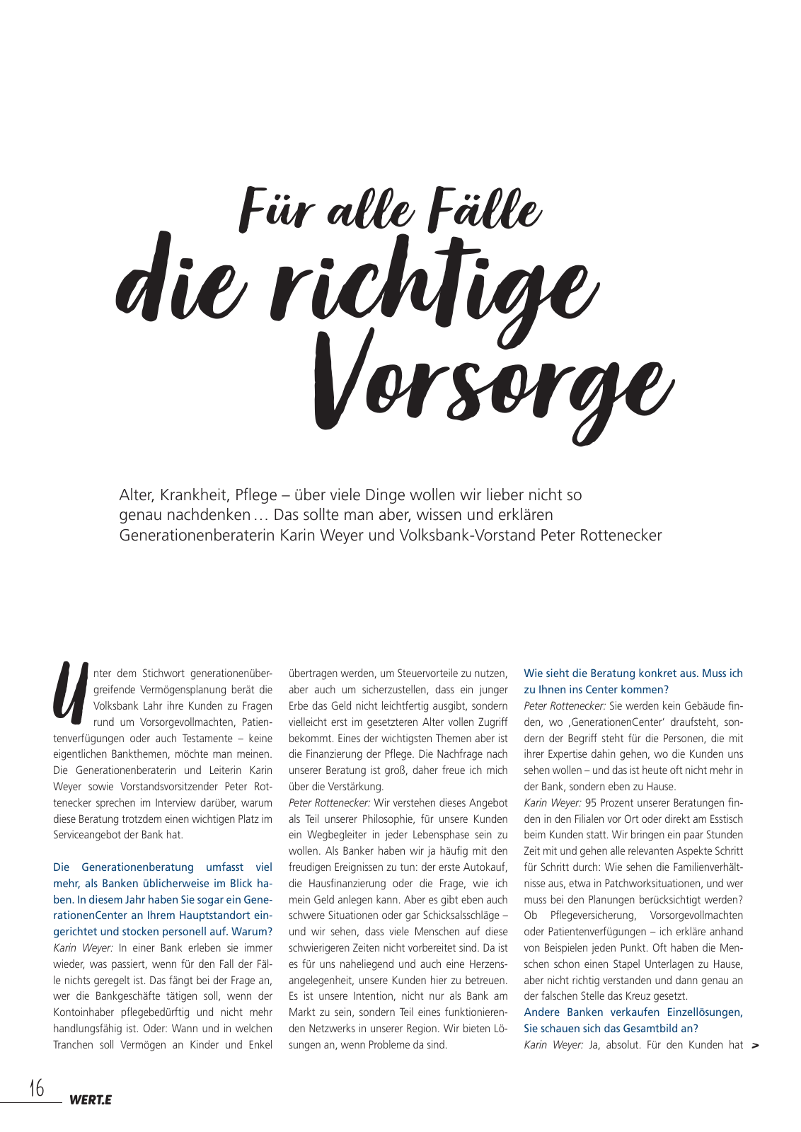 Vorschau Wert.e - Ausgabe 6 Seite 16