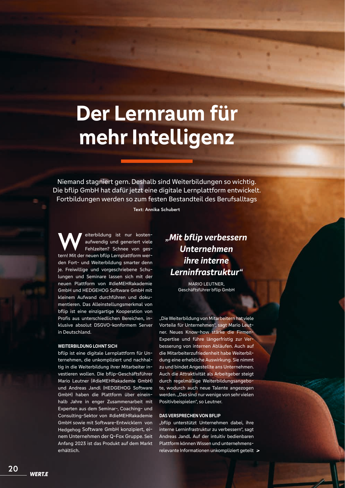 Vorschau Wert.e - Ausgabe 9 Seite 20